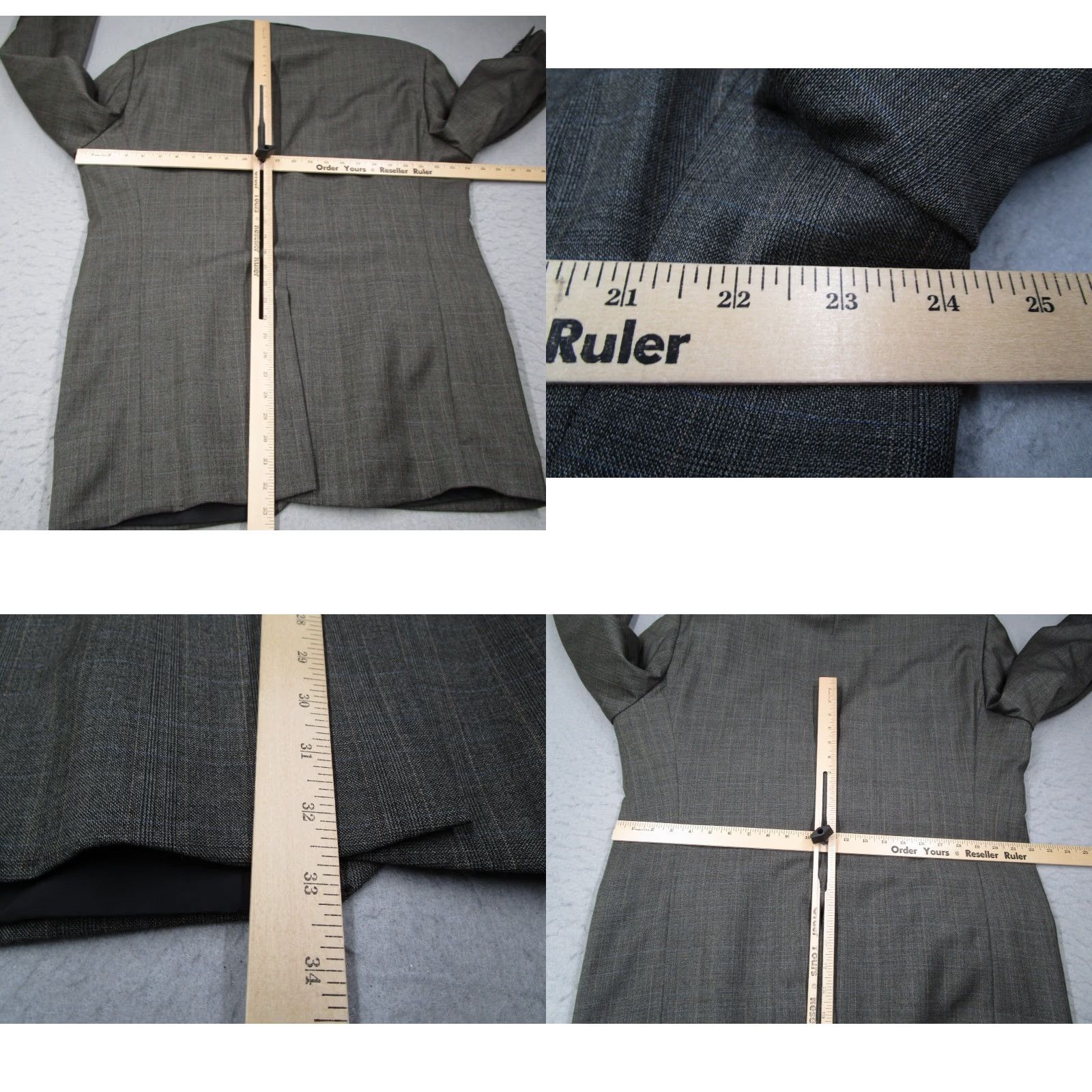 Loro Piana John W. Nordstrom Loro Piana Jacket Mens 46 R Gray Wool 2 Button Blazer Work Travel Suit Jacket Size 46R - 8 Thumbnail