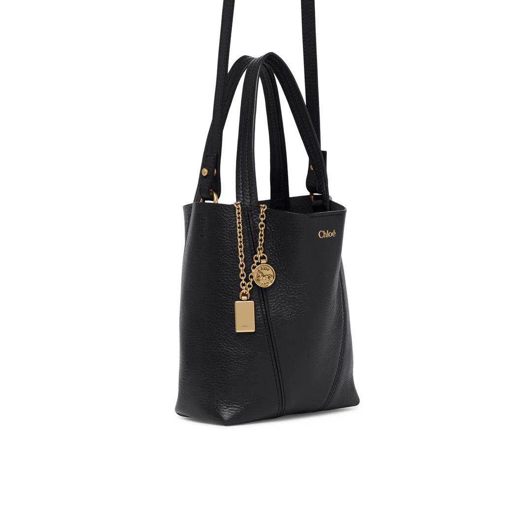 Chloe Chloe Small Spin Black Leather Tote Handbag New & Authentic Size ONE SIZE - 3 Thumbnail
