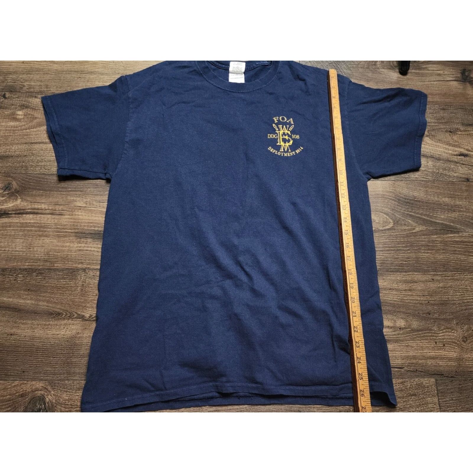 Gildan US Navy USS Wayne E. Meyer DDG-108 Deployment T-Shirt Mens Large Blue Size US L / EU 52-54 / 3 - 3 Thumbnail