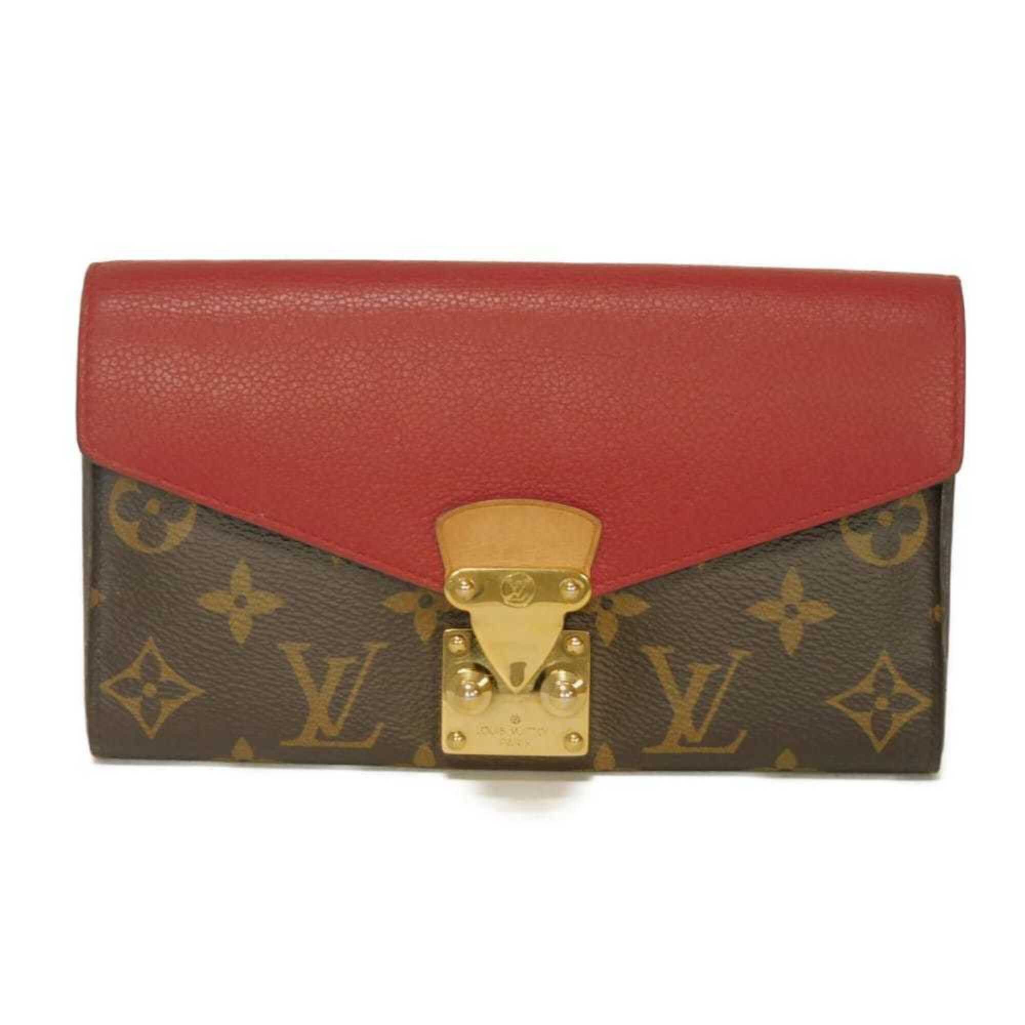 Louis Vuitton Louis Vuitton Portefeuille Pallas Long Wallet, LV Logo, Flower, S-shaped Lock, Red Flap, Bi-fold, Monogram Cerise, M58414, Women's Size ONE SIZE - 1 Thumbnail