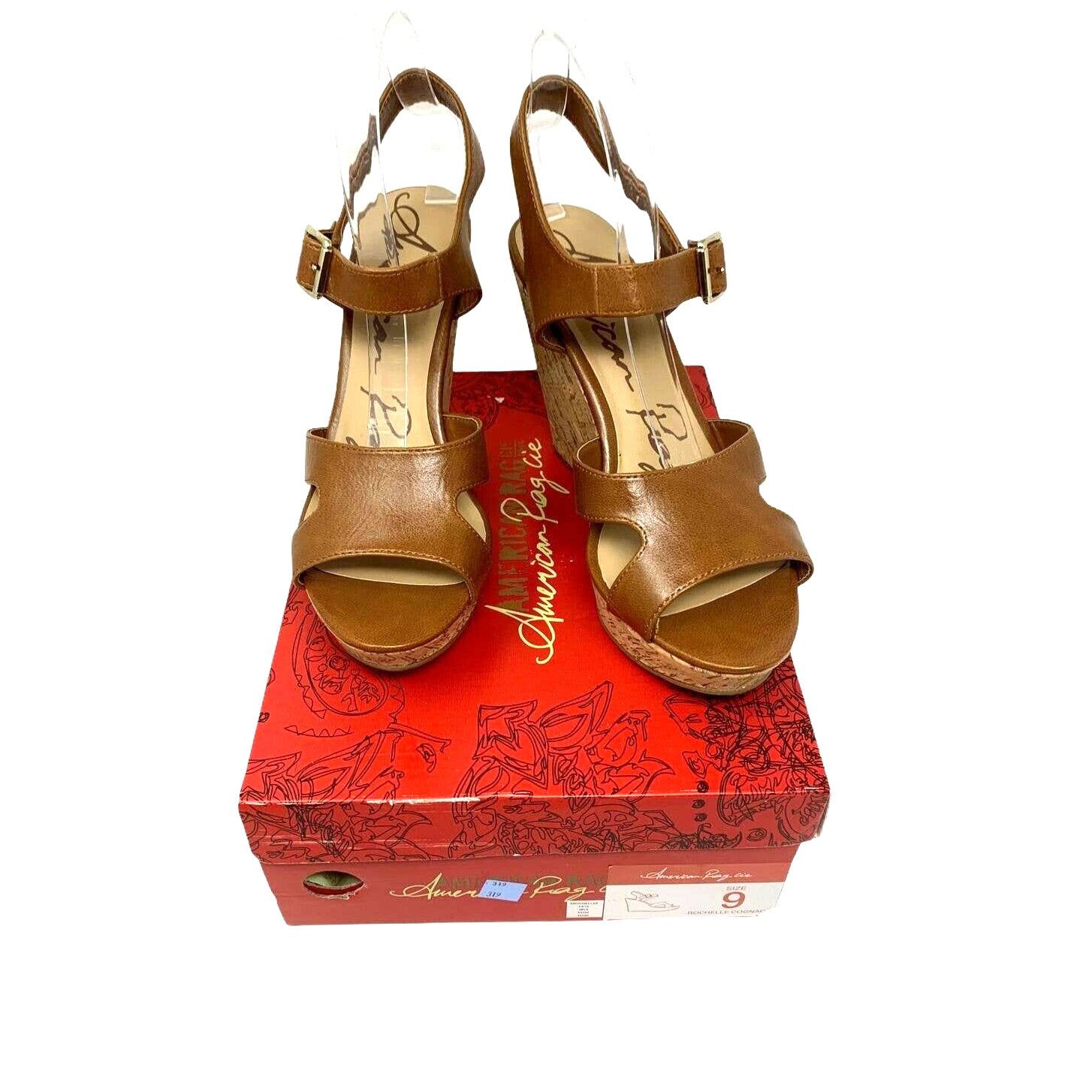 American Rag American Rag Rochelle Cognac Wedge Slingback Sandals Size 9 Size US 9 / IT 39 - 1 Thumbnail