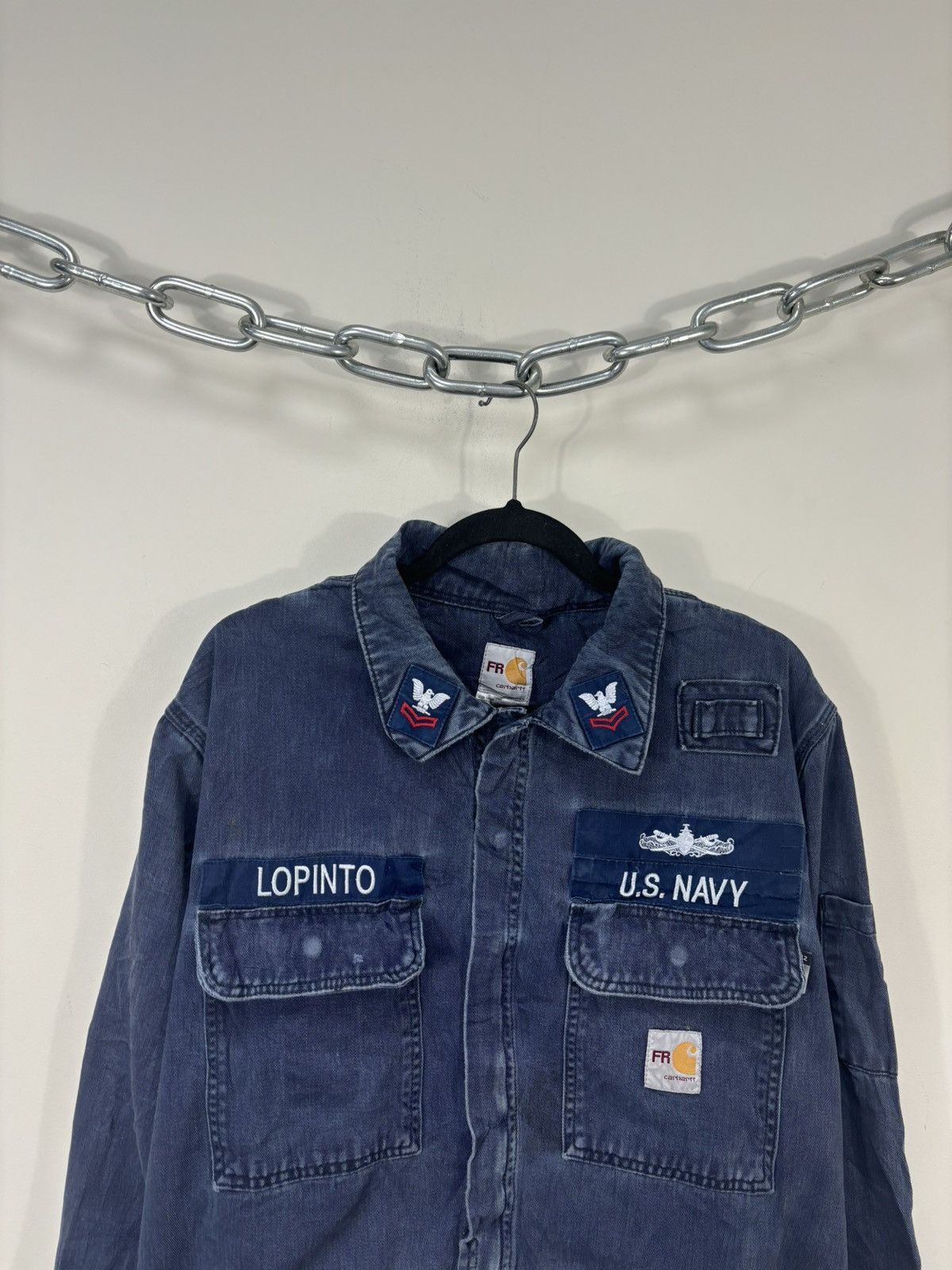 Carhartt Vintage Carhartt Flame Resistant U.S. Navy Cropped Jacket Size US L / EU 52-54 / 3 - 3 Thumbnail