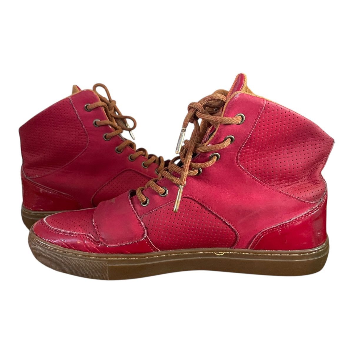 Creative Recreation Creative Recreation Cesario High Top Red Fashion Sneakers Size US 9.5 / EU 42-43 - 4 Thumbnail