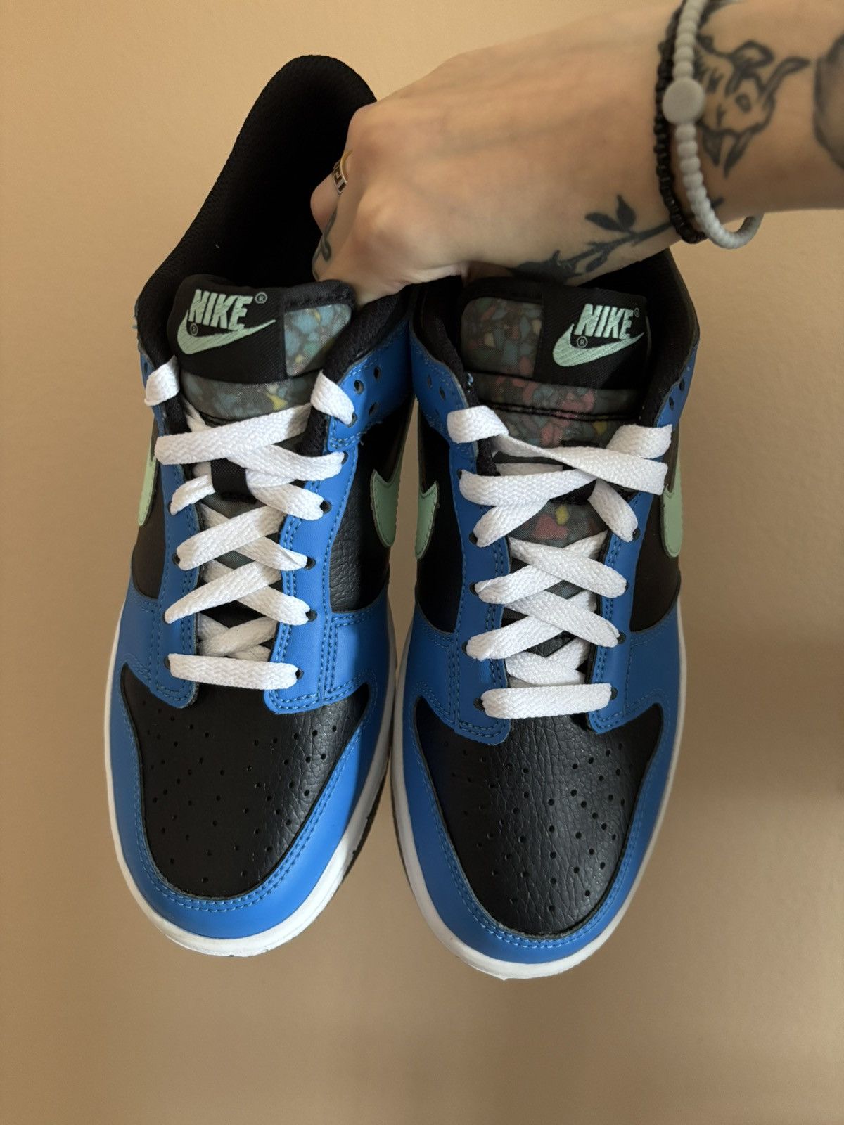Nike Nike Dunk Low SE GS 'Black Light Photo Blue Mint Foam' Size US 7 / EU 40 - 3 Thumbnail