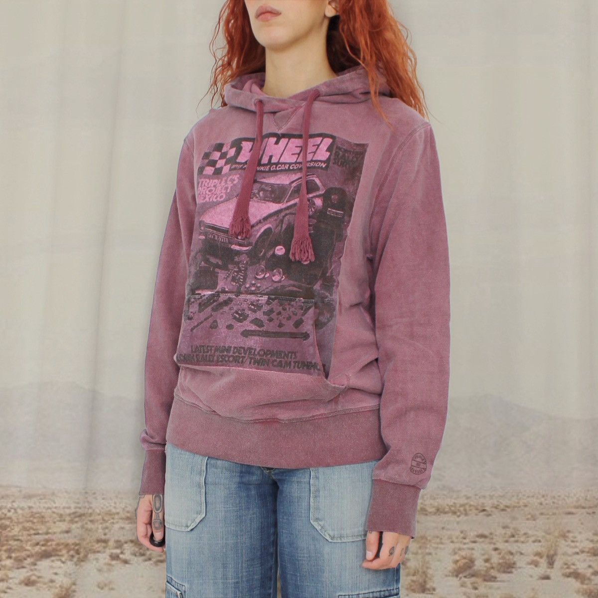 Other 🚗RED DISTRESSED HOODIE🚗 Size US L / EU 52-54 / 3 - 2 Thumbnail