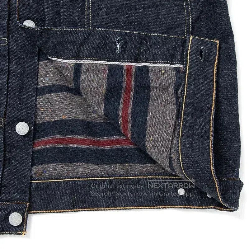 Studio D'Artisan Thick Wool Lined Denim Jacket. Size US S / EU 44-46 / 1 - 2 Thumbnail