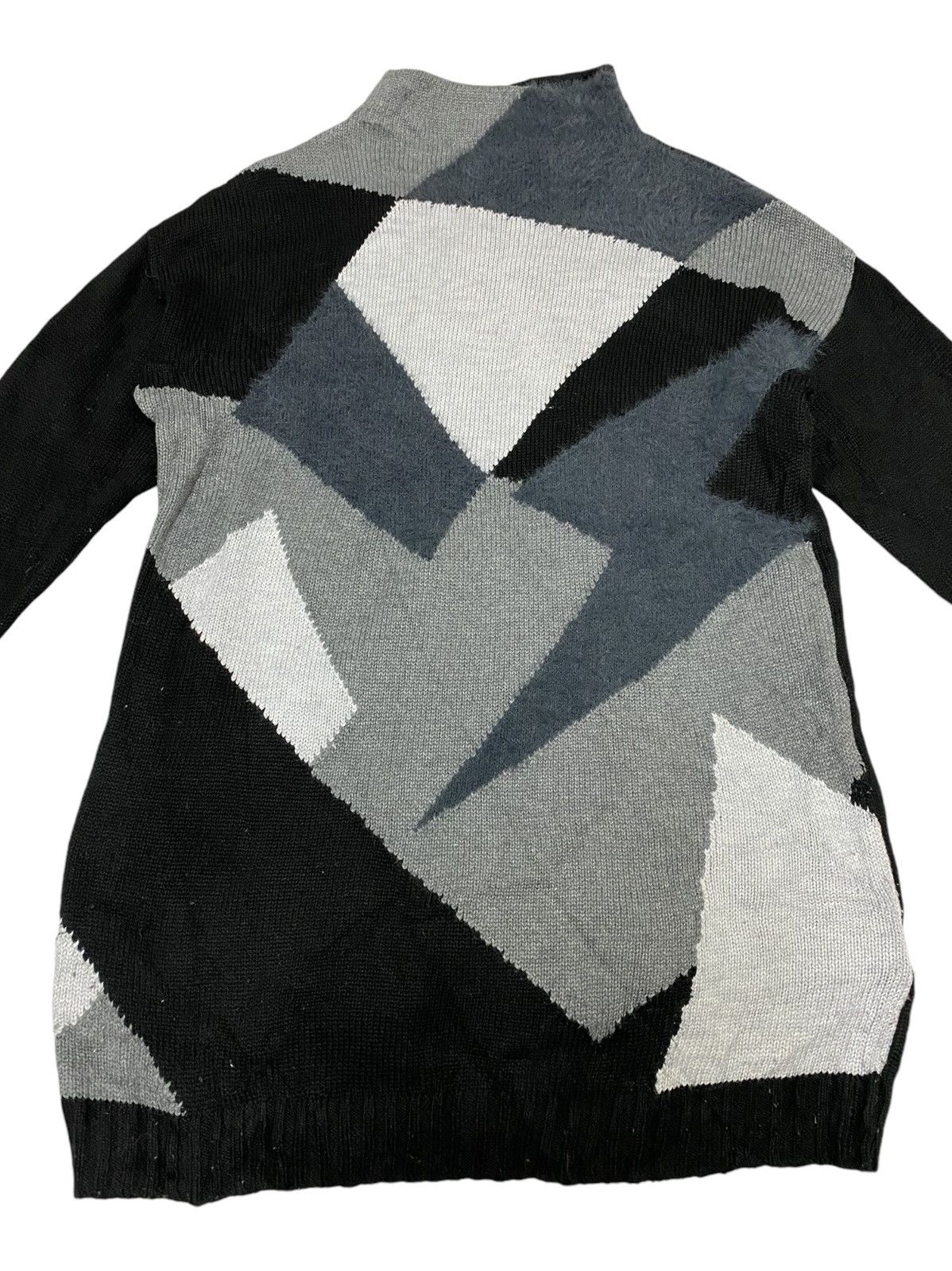 Aran Isles Knitwear × Kansai Yamamoto Super Lady by Kansai Yamamoto Patchwork Highneck Knit (C4) Size S / US 4 / IT 40 - 2 Thumbnail