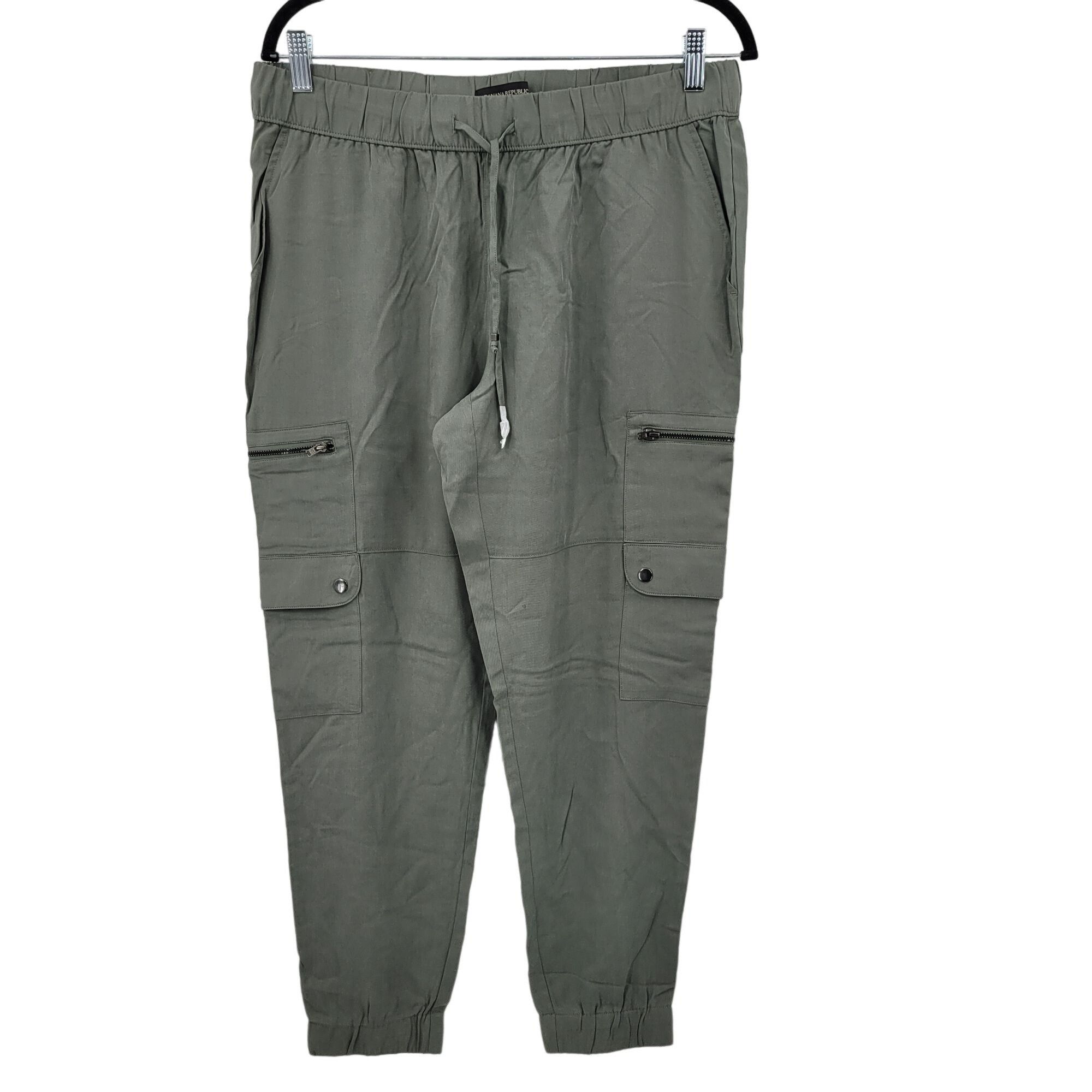 Banana Republic Banana Republic Cargo Jogger Pants M Olive Green Elastic Wai Size 32" / US 10 / IT 46 - 3 Thumbnail