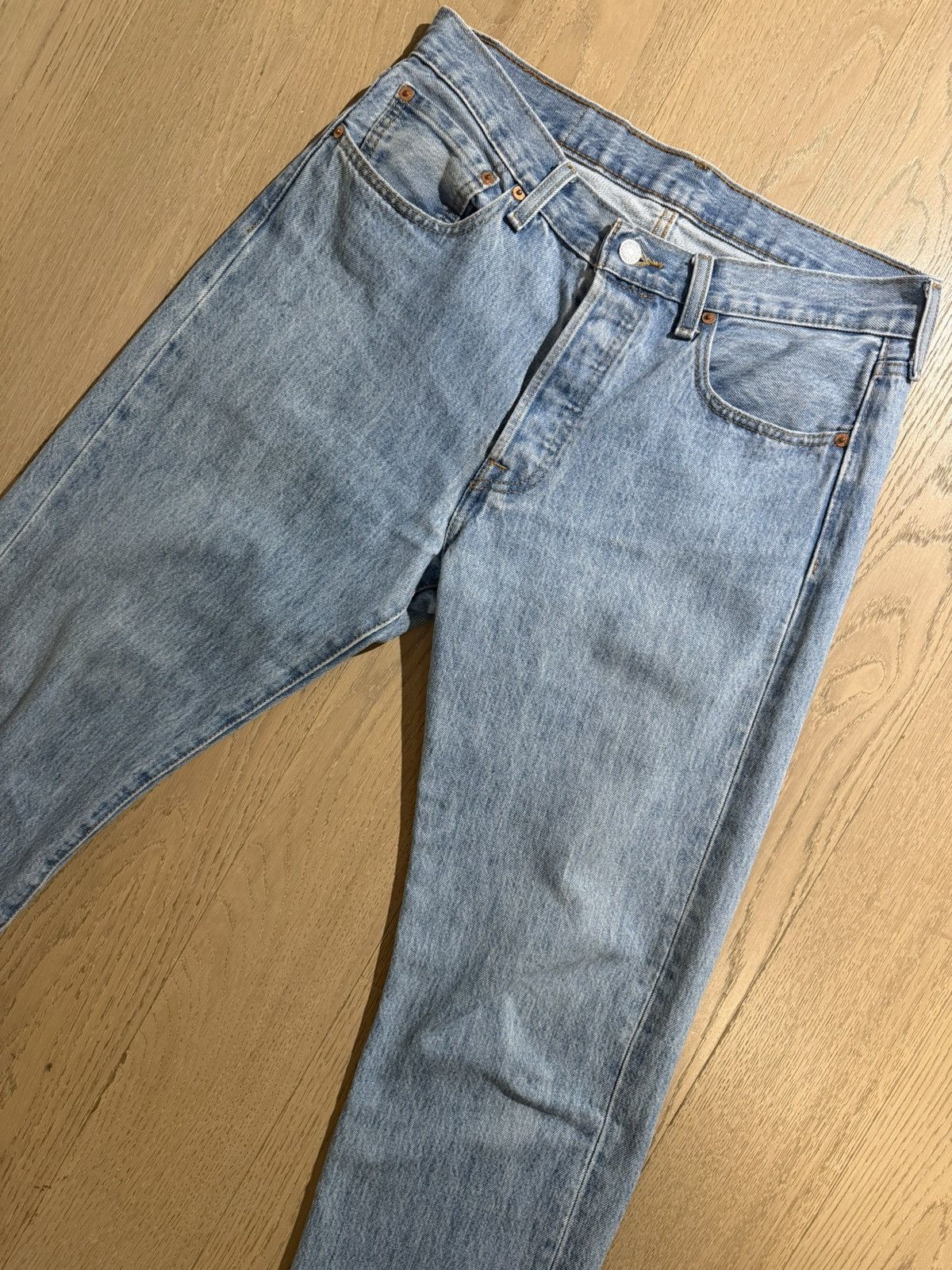 Levi's Levi’s 505 Jeans Regular Light Stonewash Non-Stretch 32x32 Size US 32 / EU 48 - 2 Thumbnail