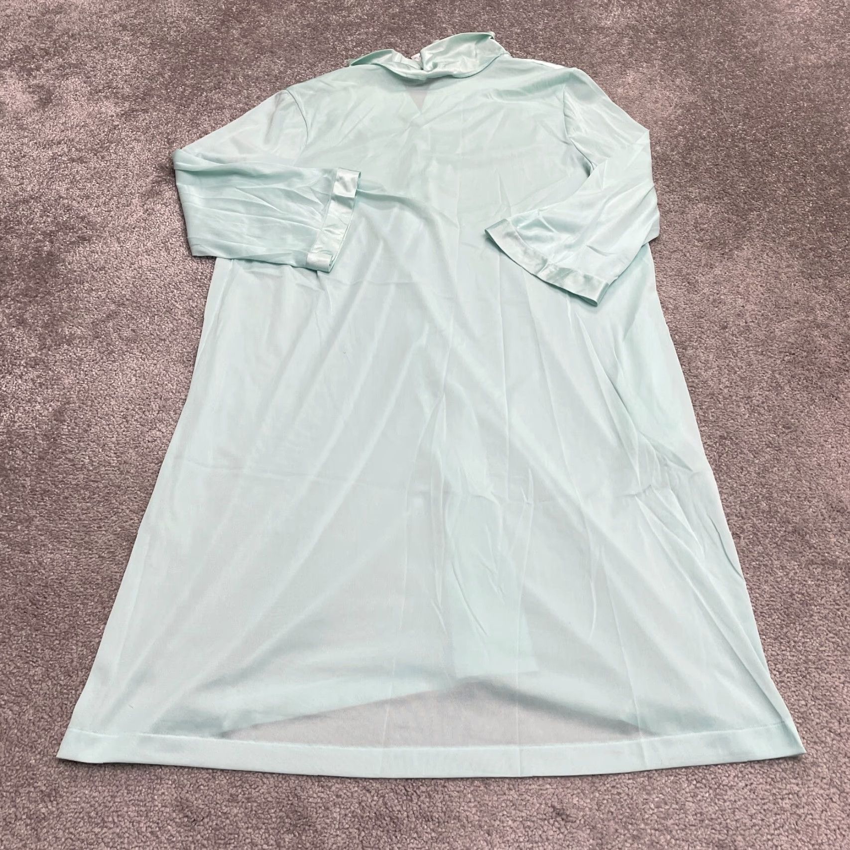 Vintage VANITY FAIR Pajama Long Shirt Womens M Green Nightgown Size M / US 6-8 / IT 42-44 - 2 Thumbnail