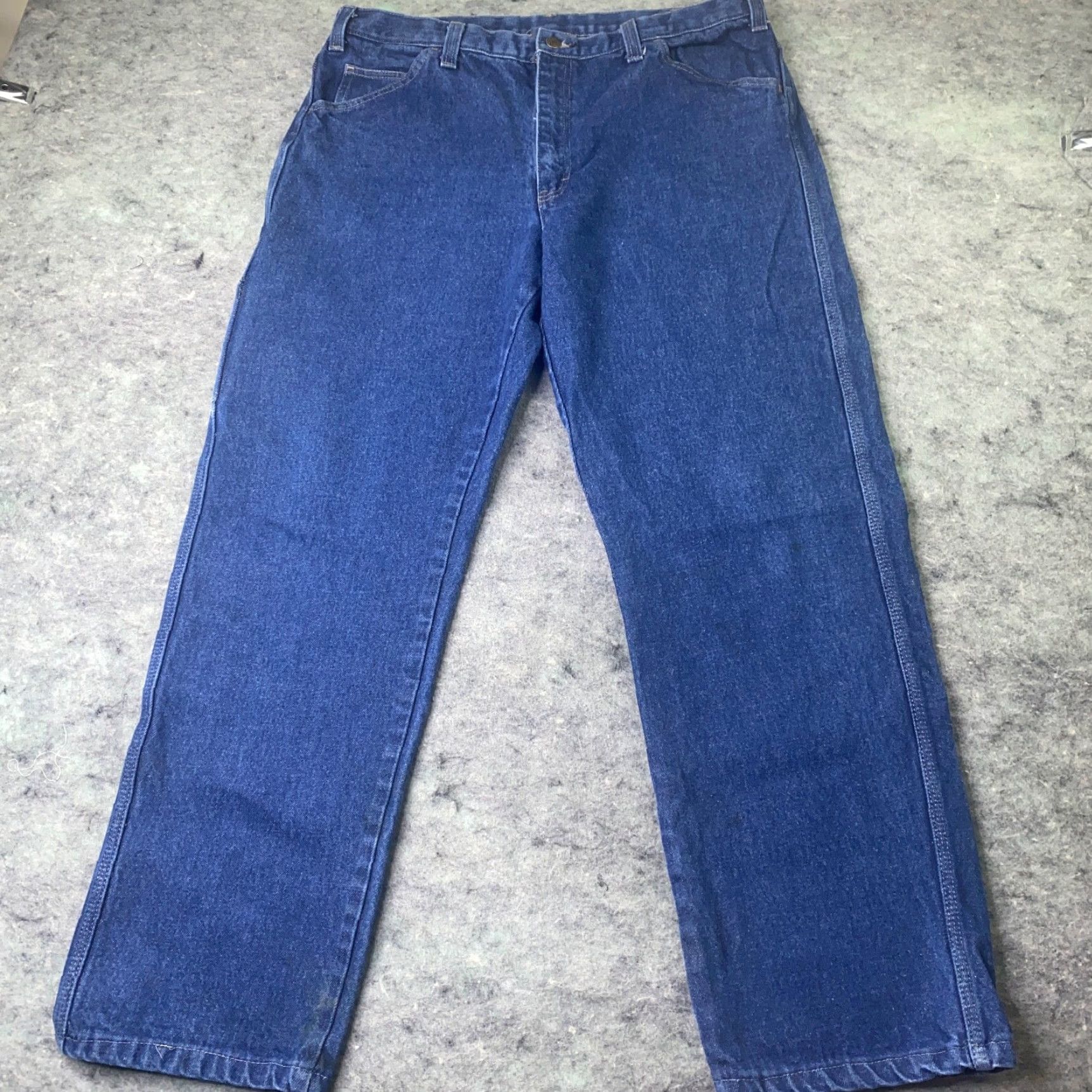 Vintage Workrite FR Jeans Men 38x31 Blue Flame Resistant Denim ARC Category 2 NFPA 2112 Regular Fit Size US 38 / EU 54 - 3 Thumbnail