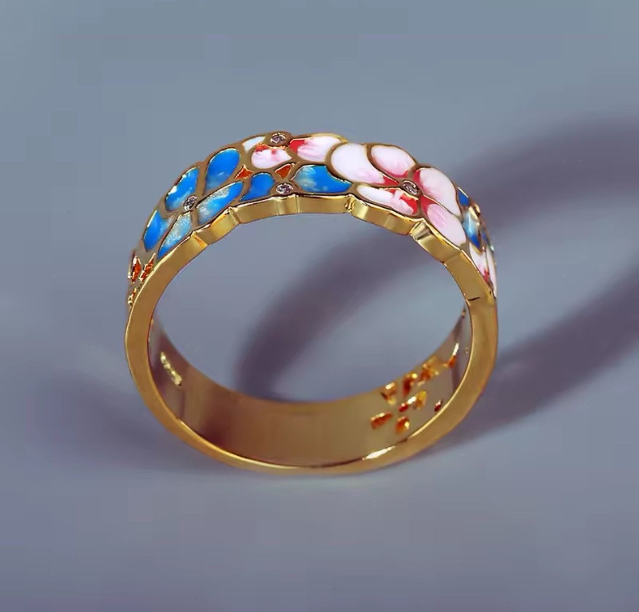 Japanese Brand × Jewelry Colorfull Flower Enamel Craft Ring Size ONE SIZE - 2 Thumbnail