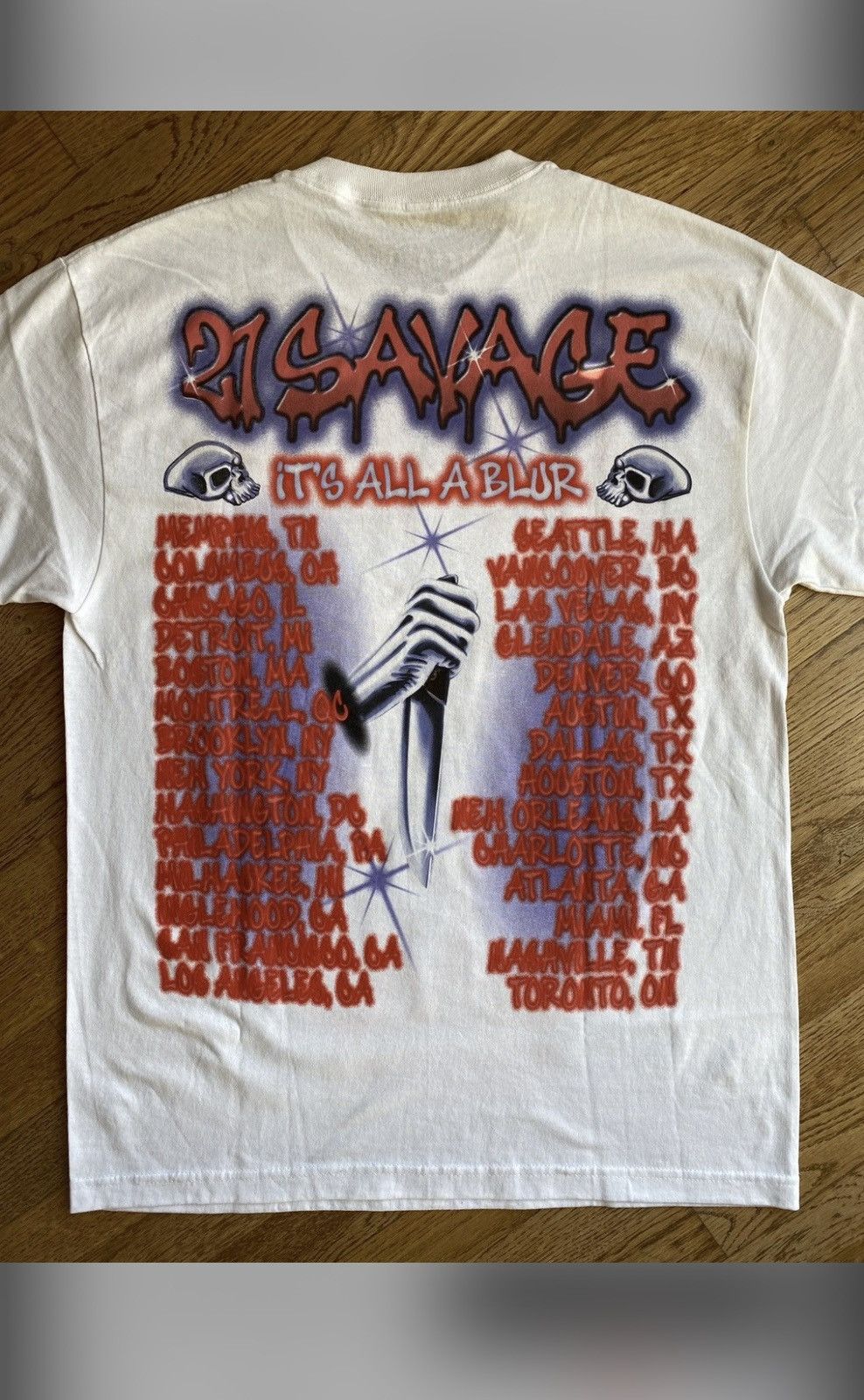 21 Savage × Band Tees × Drake 21 Savage Drake It’s all a Blur Tour Tee Official Merch Sz L Size US L / EU 52-54 / 3 - 2 Thumbnail