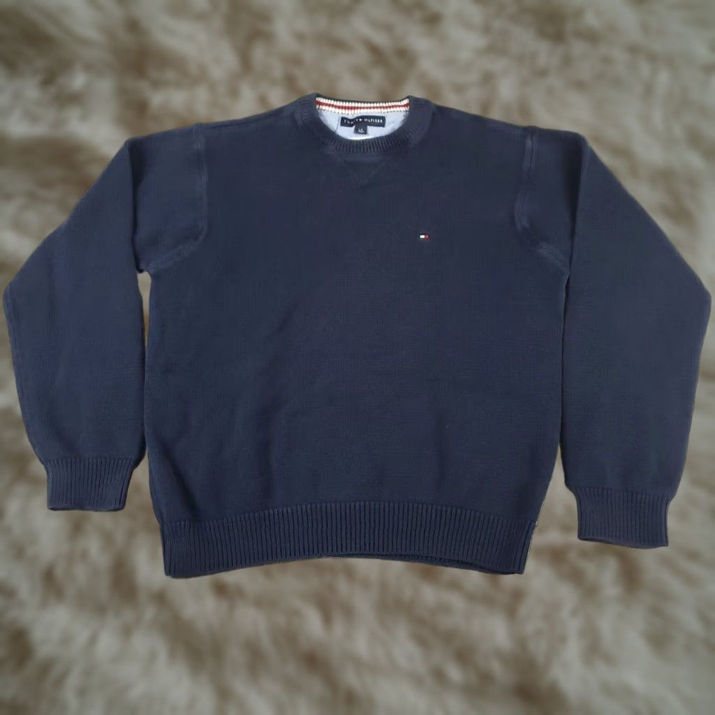 Tommy Hilfiger Tommy Hilfiger Mens Large XL Blue Casual Pullover Sweater Size US L / EU 52-54 / 3 - 1 Thumbnail