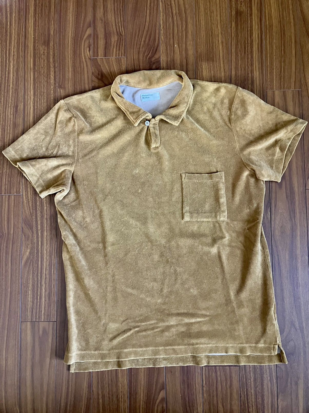 Universal Works Universal Works Tan Terrycloth Polo Shirt Size US M / EU 48-50 / 2 - 1 Thumbnail
