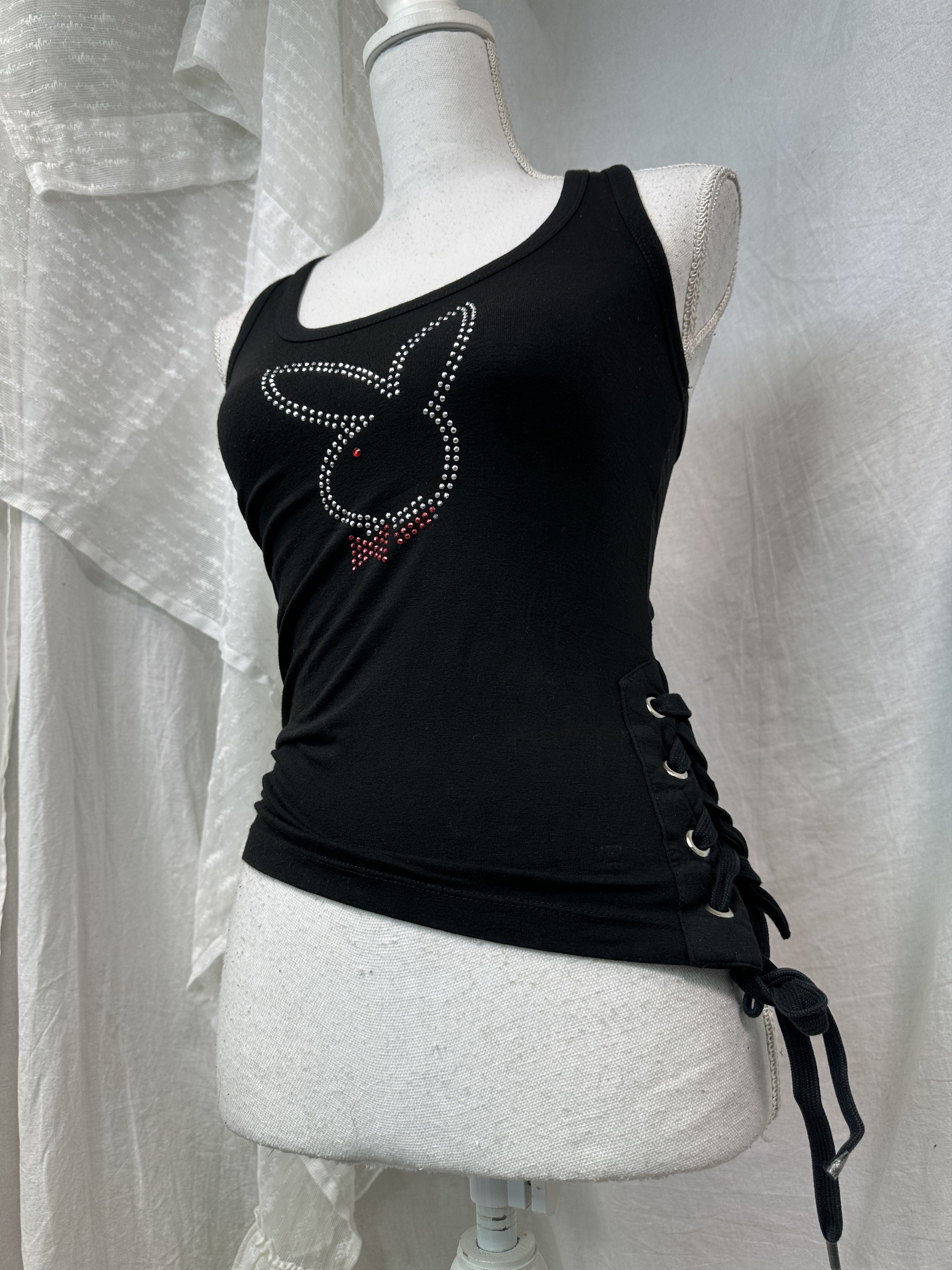 Playboy Vintage Avant Garde Playboy Rhinestones Top Y2K Size S / US 4 / IT 40 - 5 Thumbnail