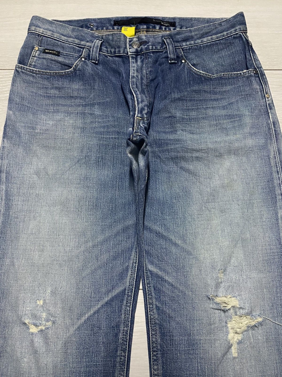 KOZABURO × Wrangler Wrangler Euro Fit Wide Leg Baggy Distressed Jeans Size US 34 / EU 50 - 3 Thumbnail