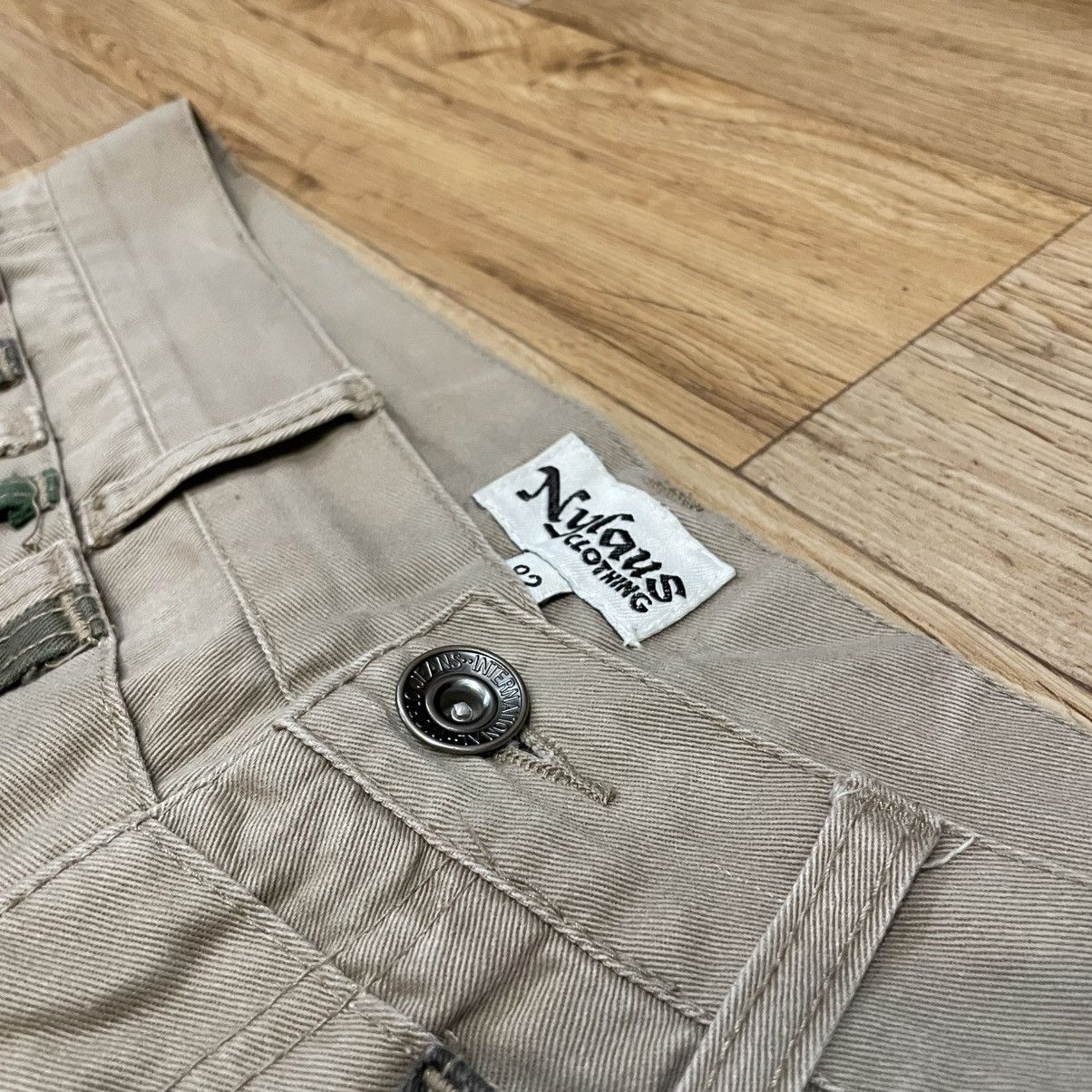 Japanese Brand Nylaus Double Waist Cropped Pants Punk PPFM Style Size US 30 / EU 46 - 3 Thumbnail