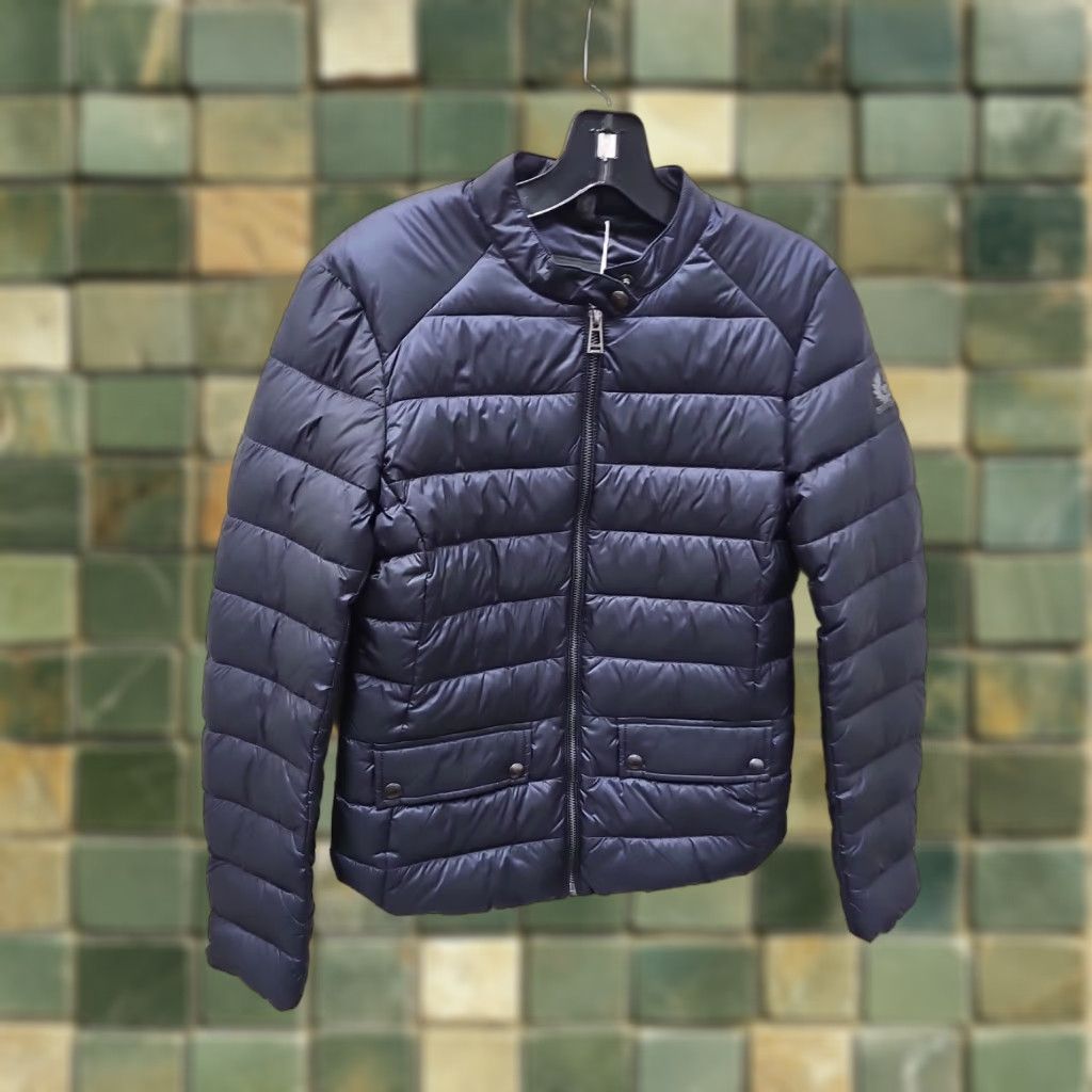 Belstaff VINTAGE Belstaff Jacket Blue PUFFER RANFORD DOWN Belstaff Women 8 Jacket Mid-Length Long Sleeve City Classic 90s Designer London City blue down jacket Size M / US 6-8 / IT 42-44 - 1 Thumbnail