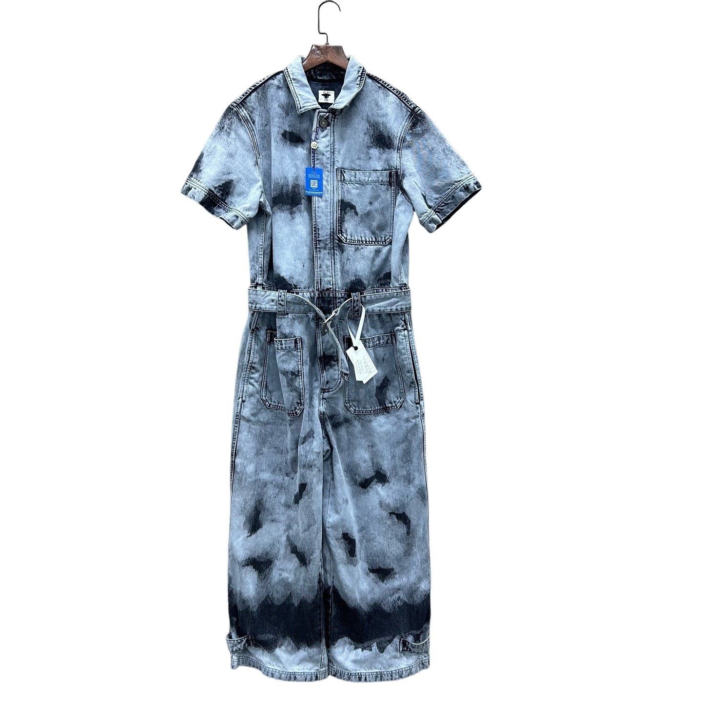 Dior Dior Bee Tie-Dye Denim Jumpsuit Size 36 Size 26" / US 2 / IT 38 - 1 Thumbnail