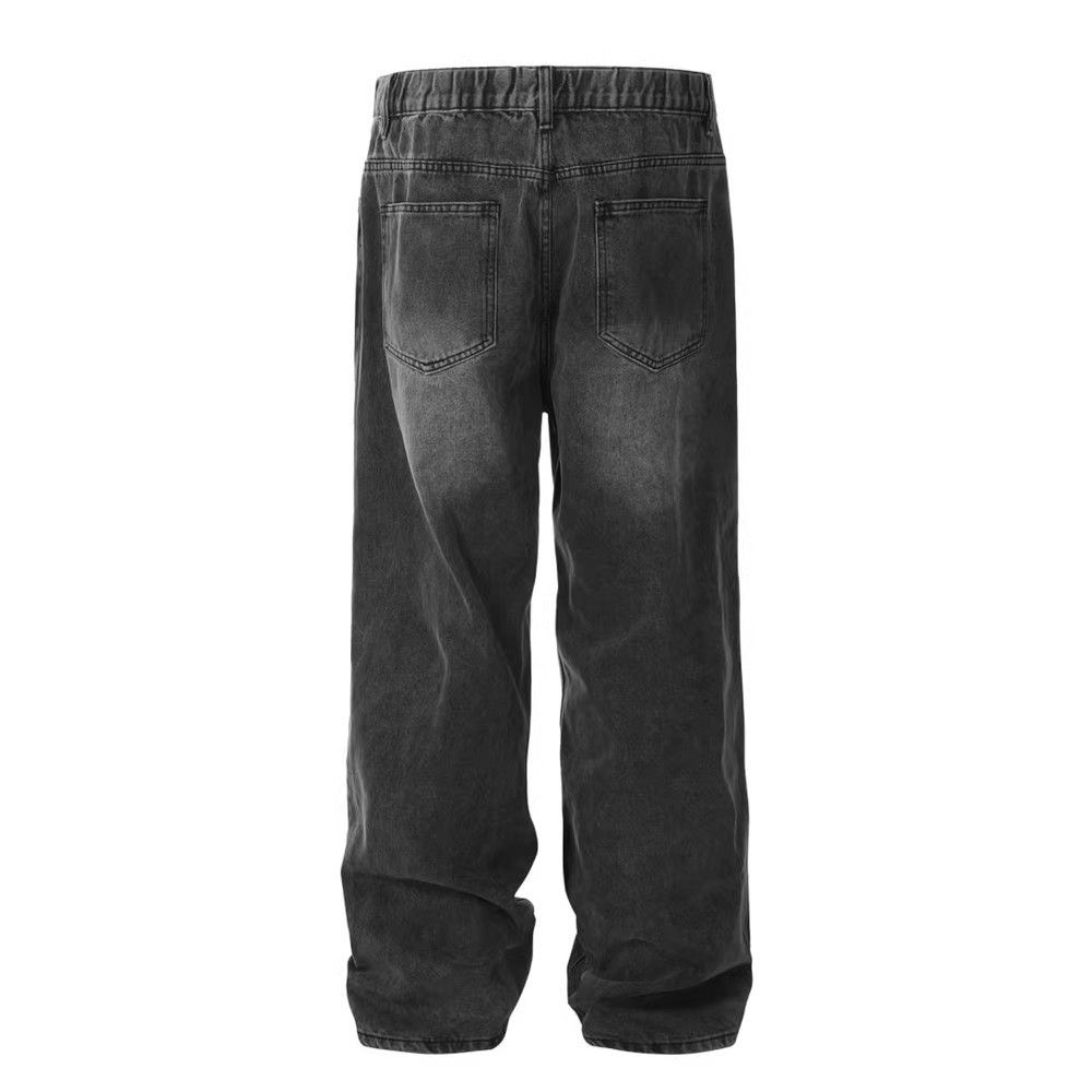 Japanese Brand × Jean Washed wide-leg loose casual distressed jeans Size US 32 / EU 48 - 3 Thumbnail