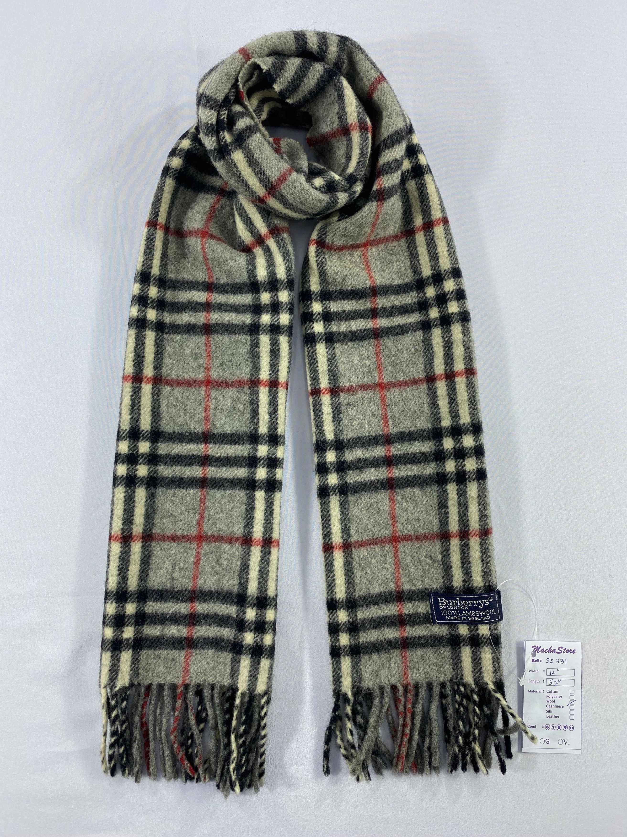 Vintage Burberry Scarf Muffler Neckwear