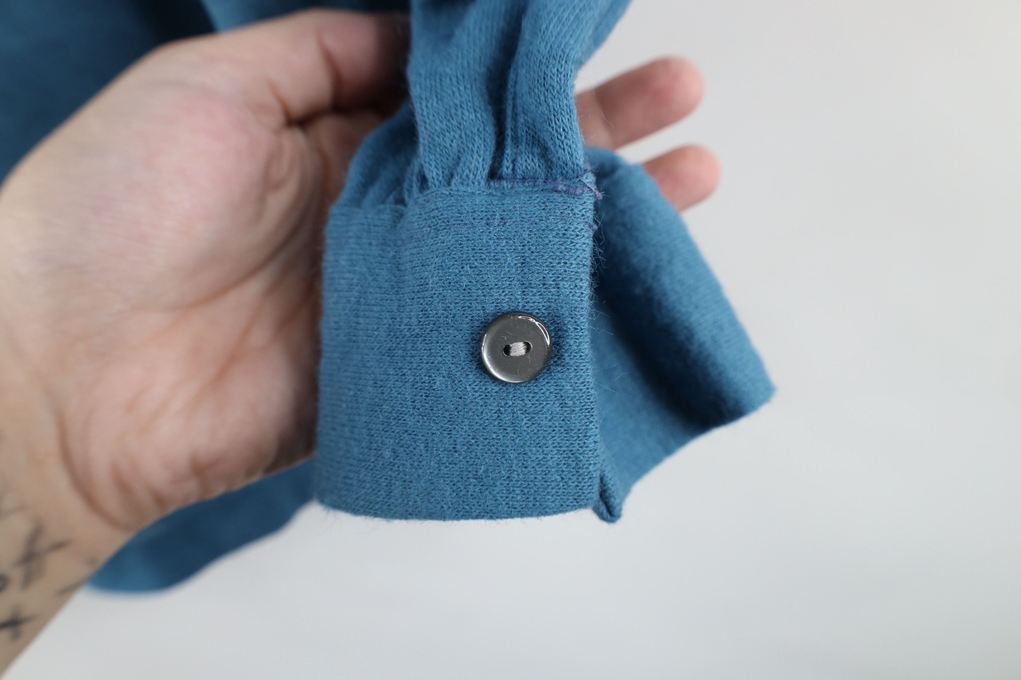 Vintage Vintage 60s 70s Streetwear Knit Long Sleeve Polo Blue USA Size US M / EU 48-50 / 2 - 7 Thumbnail