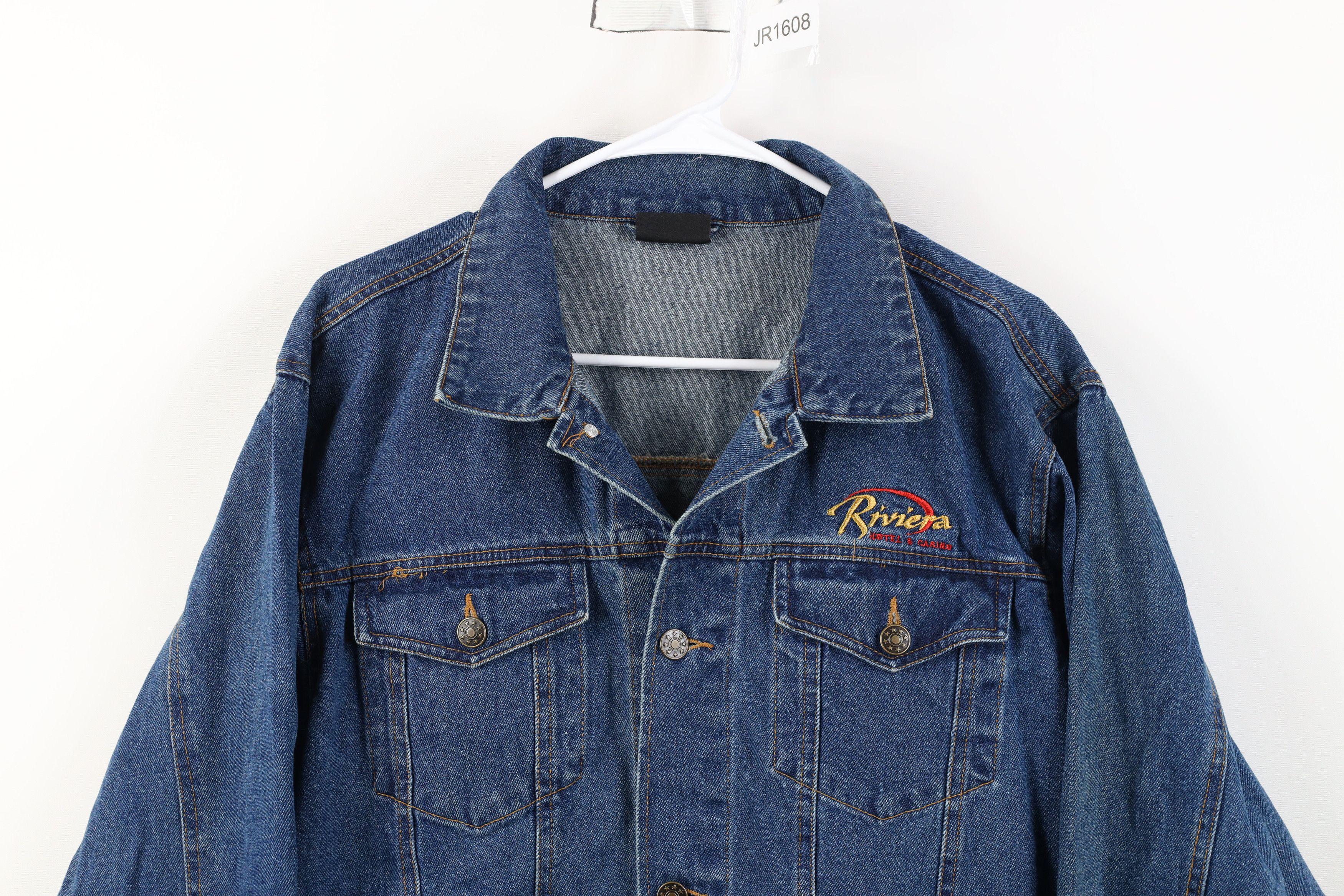 Vintage Vintage 90s Streetwear Casino Denim Jean Trucker Jacket Blue Size US S / EU 44-46 / 1 - 2 Thumbnail
