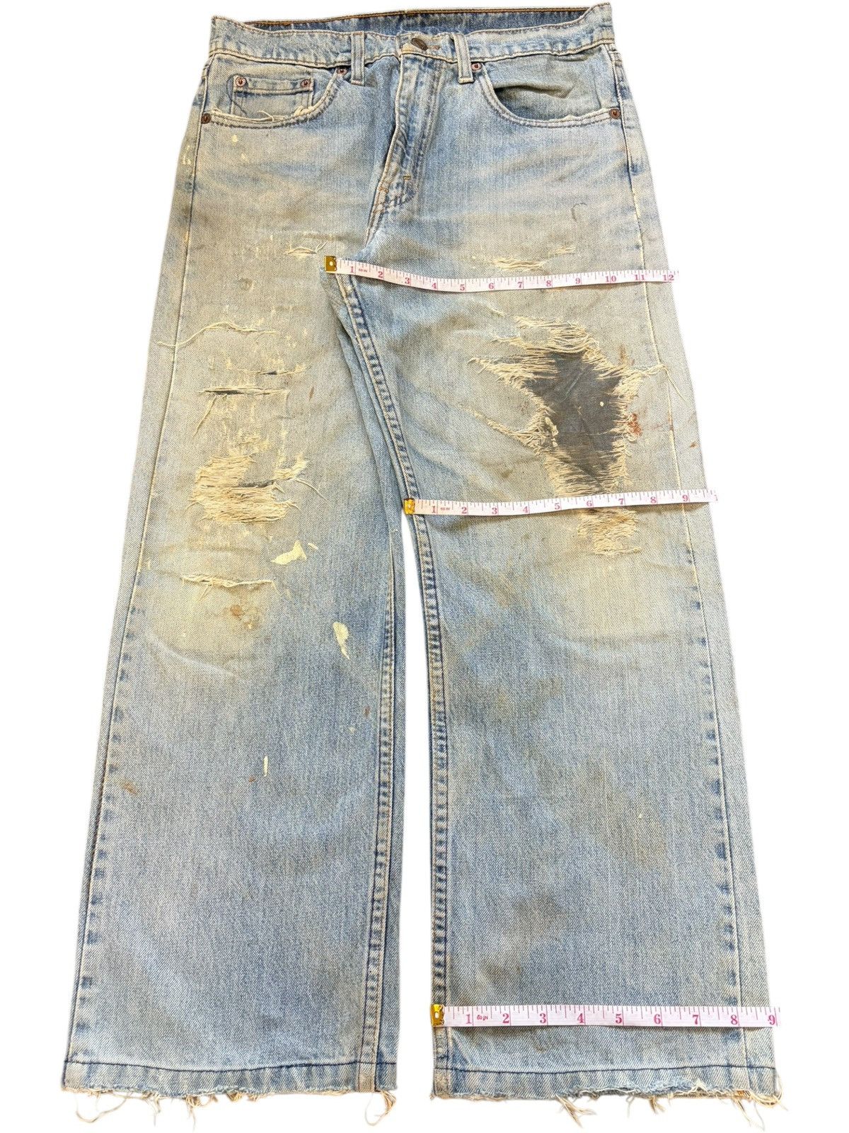 Levi's Vintage 90s Levis Dirtied Wash Distressed Loose Jeans Size US 31 - 8 Thumbnail