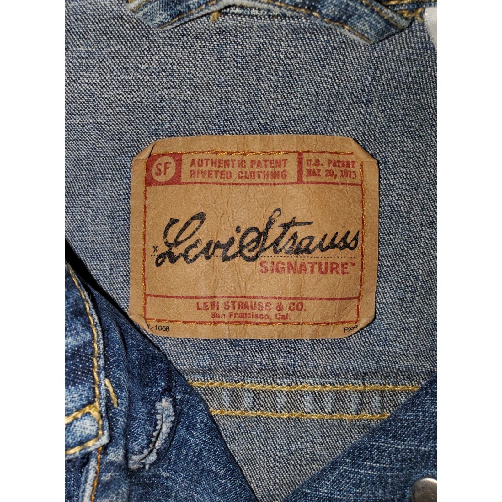 Vintage VINTAGE Levi Strauss Signature Jeans Jacket Misses Size Small 4/6 Blue Jean Jacket Size 28" / US 6 / IT 42 - 3 Thumbnail