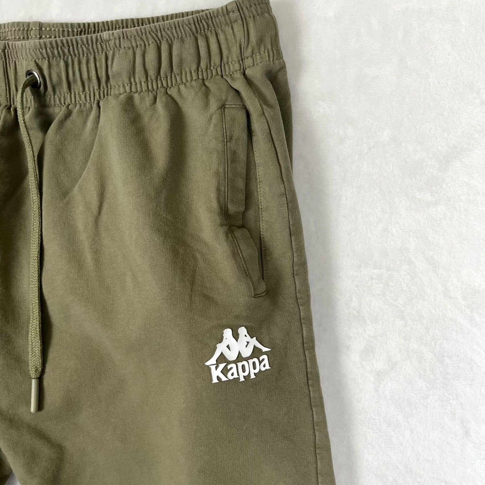 Kappa Kappa Sweatpants Green L Large Womens French Terry Elastic Waist Pockets Joggers Casual Activewear Knit Cotton Open Hem Tapered 27in Inseam KIRA OPEN Size 36" / US 14 / IT 50 - 2 Thumbnail