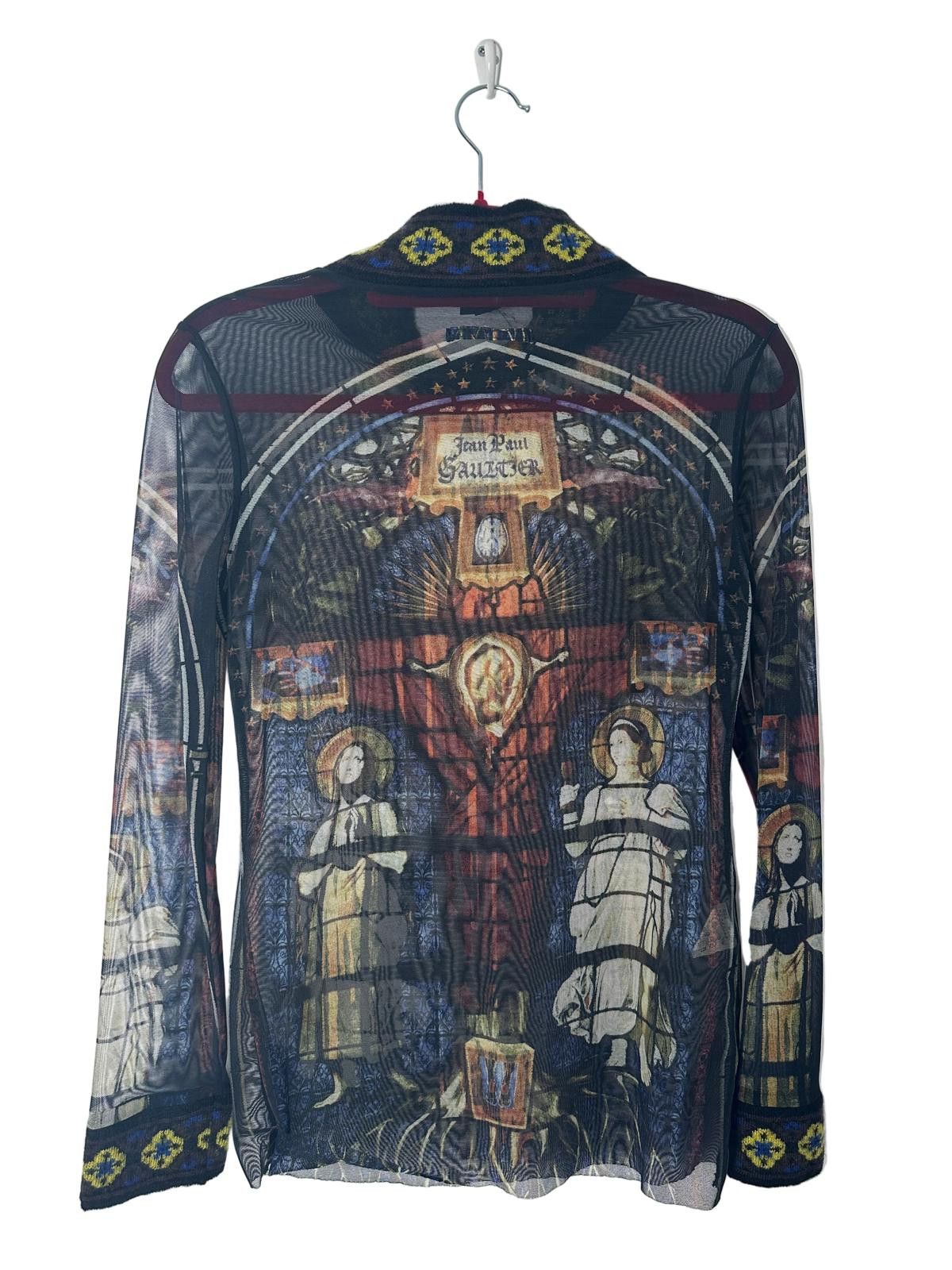 Jean Paul Gaultier Jean Paul Gaultier F/W 1998 Cathedral Print Mesh Top Size S / US 4 / IT 40 - 4 Thumbnail