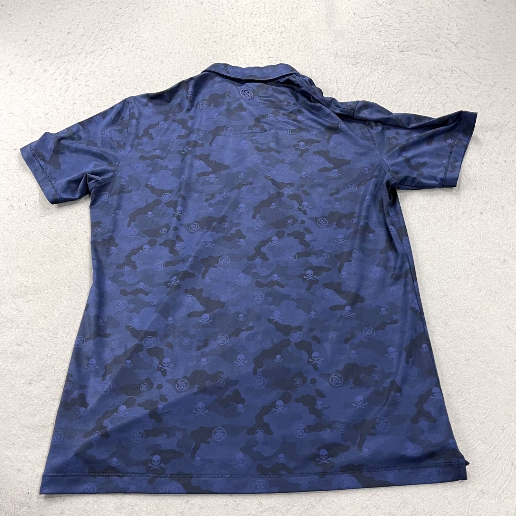 G/FORE G/Fore Polo Shirt Mens S Blue Camouflage Skull Logo Performance Golf Polo Shirt Size US S / EU 44-46 / 1 - 5 Thumbnail