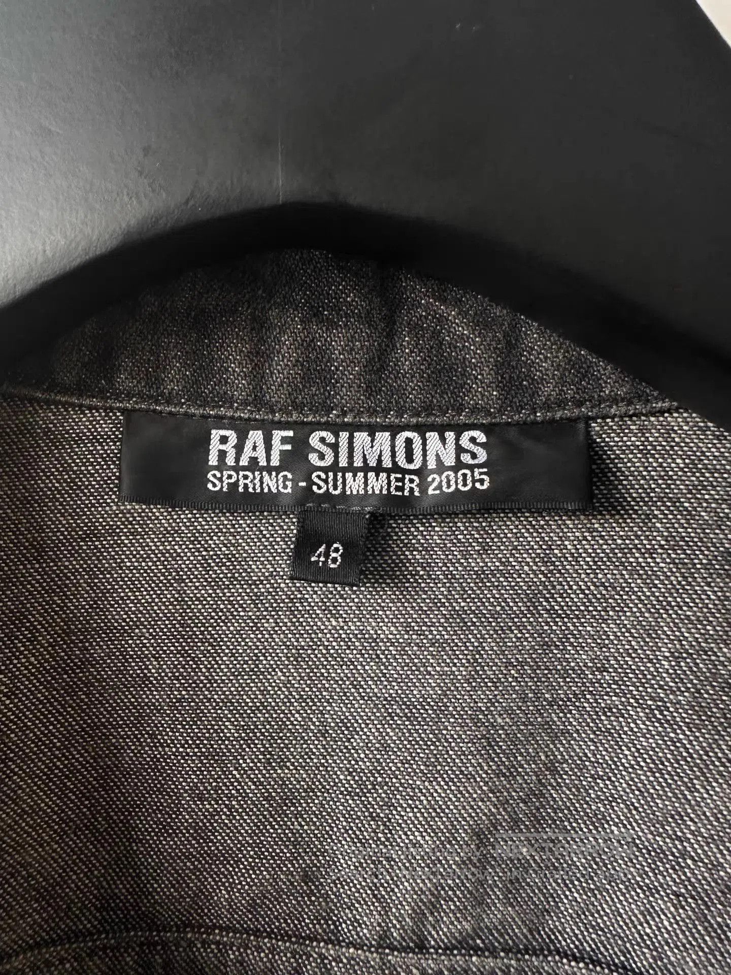 Raf Simons Black Denim Jacket with Button Closure. Size US M / EU 48-50 / 2 - 6 Thumbnail