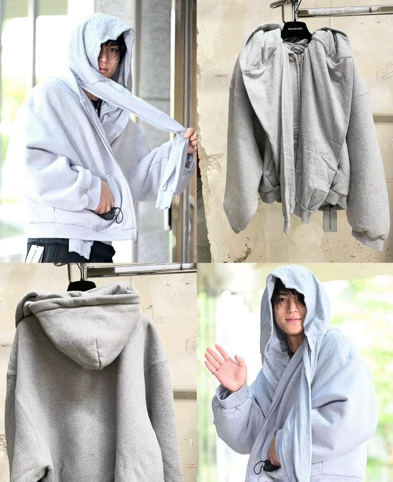 Balenciaga Balenciaga Solid color hooded zipper long sleeve sweater Size US S / EU 44-46 / 1 - 7 Thumbnail