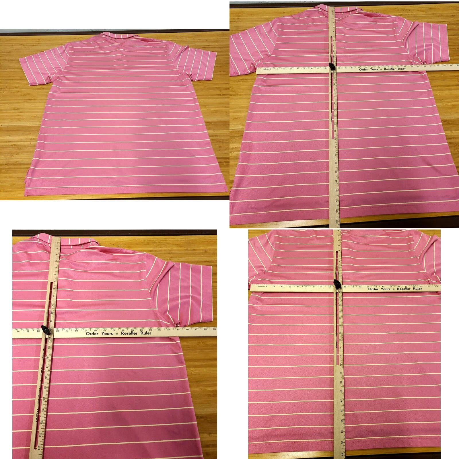 Peter Millar Peter Millar Polo Shirt Men XL Pink Yellow Summer Comfort Striped Short Sleeve Collared Button Logo Golf Rugby All Seasons Breathable Casual Size US XL / EU 56 / 4 - 8 Thumbnail