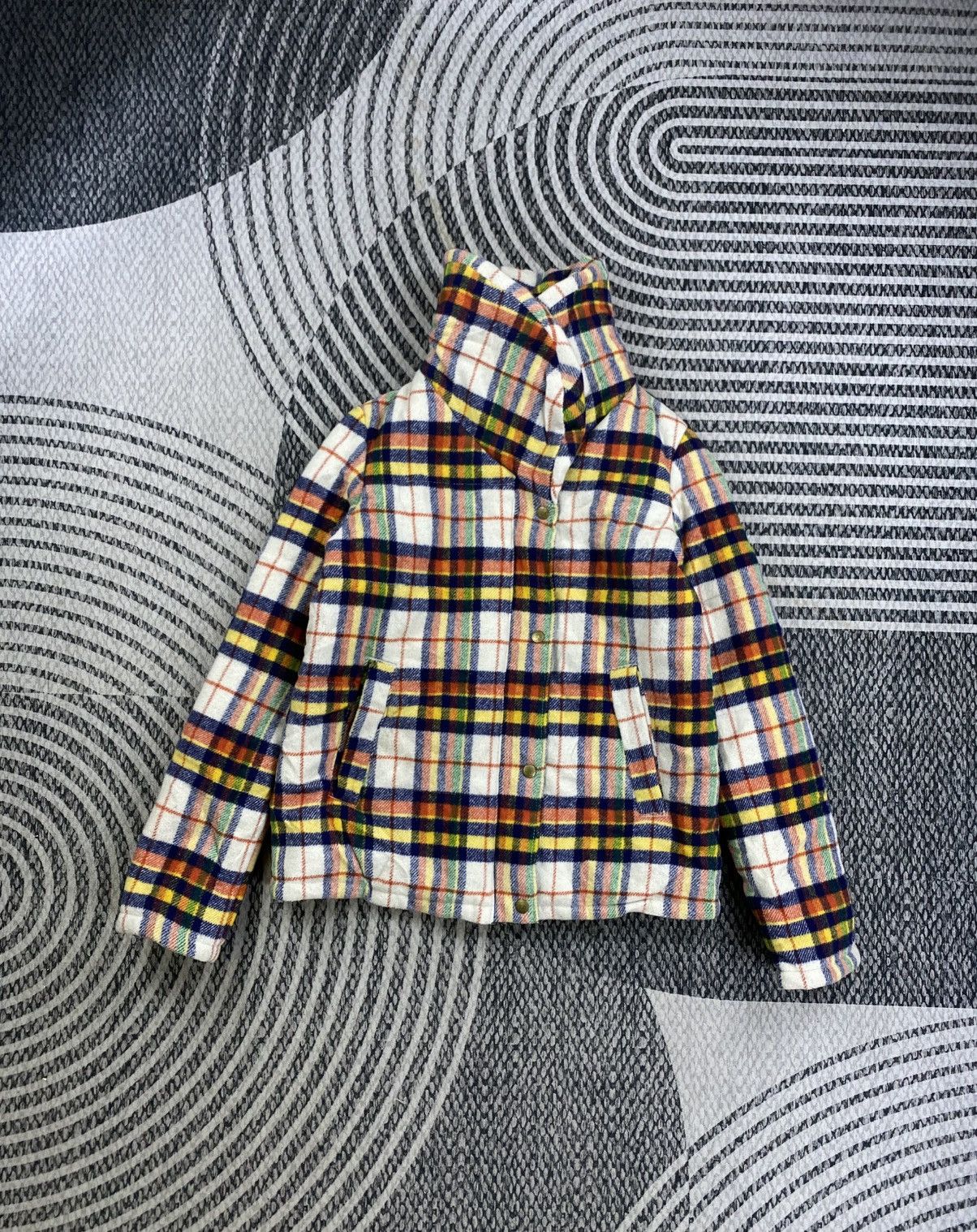 Japanese Brand Vtg Rodeo Crown Multicolor Plaid Zipper Down Jacket Size US S / EU 44-46 / 1 - 5 Thumbnail