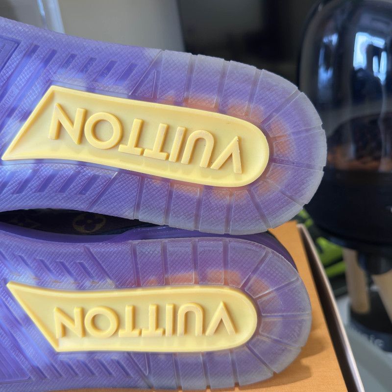 Louis Vuitton Louis Vuitton Trainer Lakers Colorway Sneakers -2508 Size US 9.5 / EU 42-43 - 4 Thumbnail