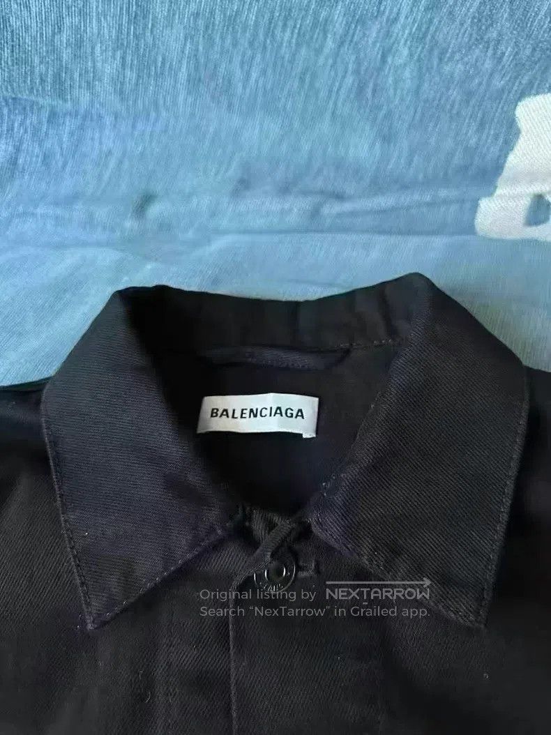 Balenciaga Balenciaga Black Crew Denim Jacket Size XS / US 0-2 / IT 36-38 - 3 Thumbnail