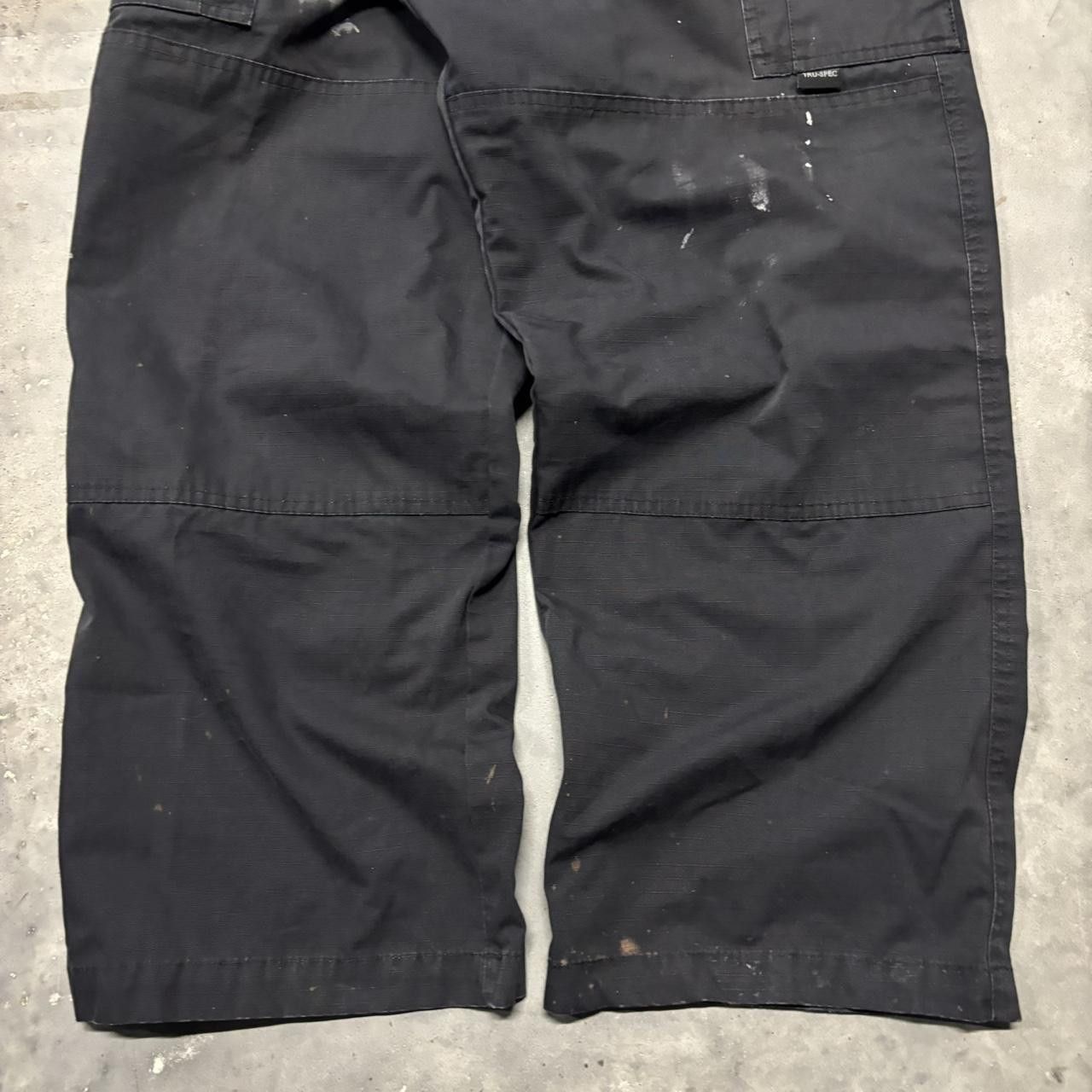 Japanese Brand × Vintage Crazy Vintage Y2K/2000s Baggy Black Streetwear Workwear Skater Cargo Pants! Size US 34 / EU 50 - 6 Thumbnail