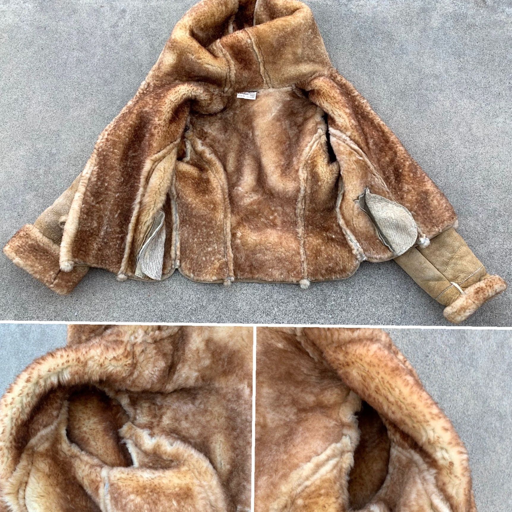 4SDESIGNS VINTAGE Northern Comfort Sheepskin Designs jacket Women S/M Brown Shearling Coat Button Long Sleeve See Pics Winter Fall 90s Designer Size S / US 4 / IT 40 - 6 Thumbnail