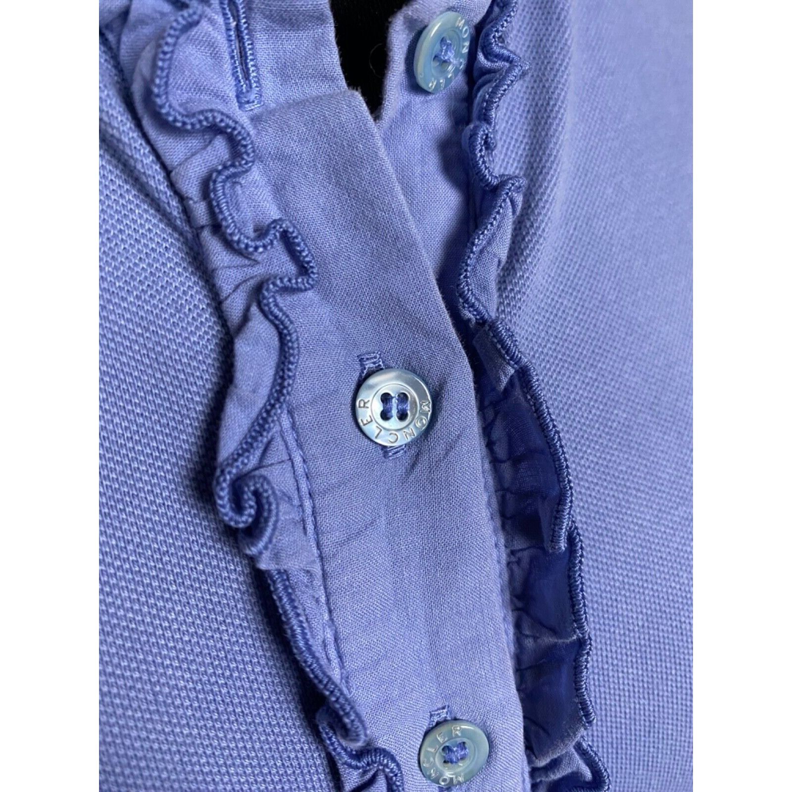 Moncler Moncler Maglia Women's Blue Polo T-Shirt Size S Size S / US 4 / IT 40 - 8 Thumbnail