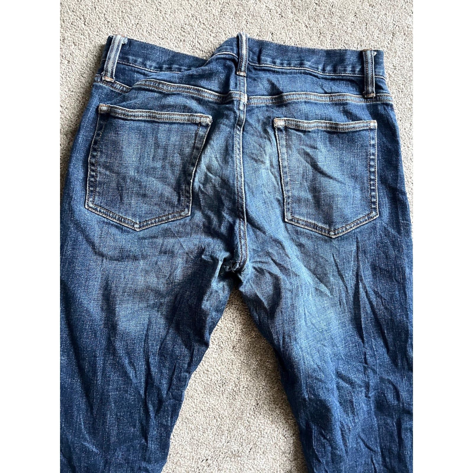 Gap Gap 1969 Jeans Slim Straight 30x32 Green Solid 5-Pocket Denim Casual Men’s Jeans Size US 30 / EU 46 - 4 Thumbnail