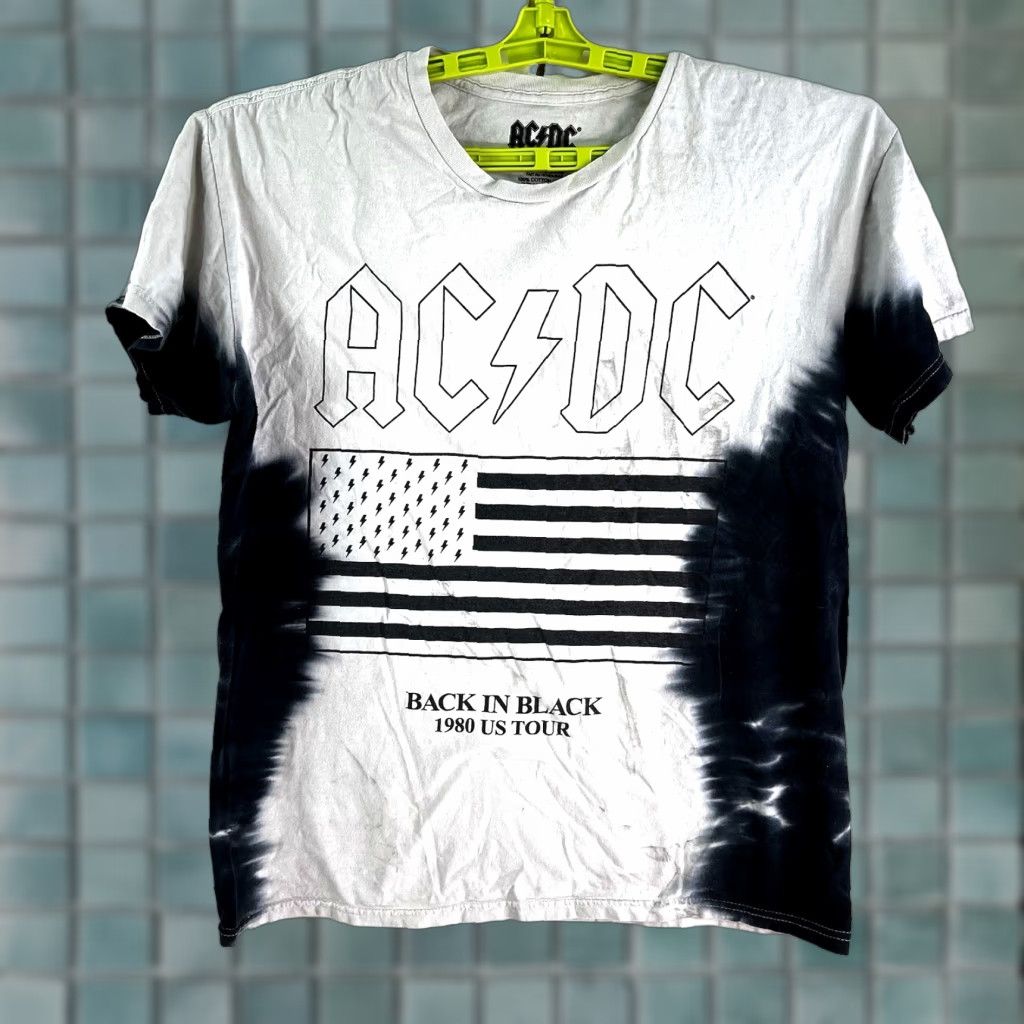 Vintage VINTAGE AC/DC T-Shirt Shirt Adult L White Graphic 70s 80s Rock Mens Size US L / EU 52-54 / 3 - 1 Thumbnail