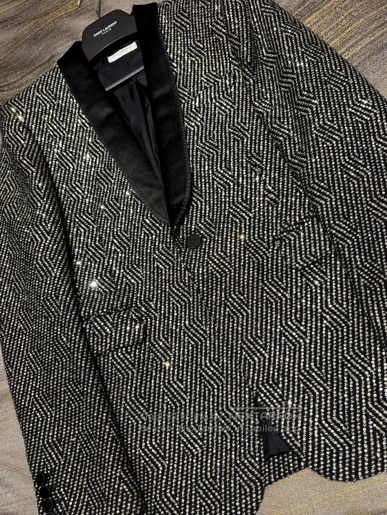 Saint Laurent Paris Saint Laurent Paris Studded Beaded Suit Size US M / EU 48-50 / 2 - 2 Thumbnail