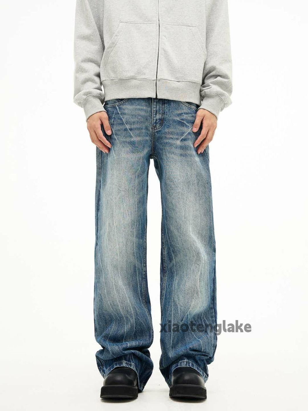 Jean × Vintage washed faded cleanfit yuppie loose baggy jeans Size US 30 / EU 46 - 5 Thumbnail
