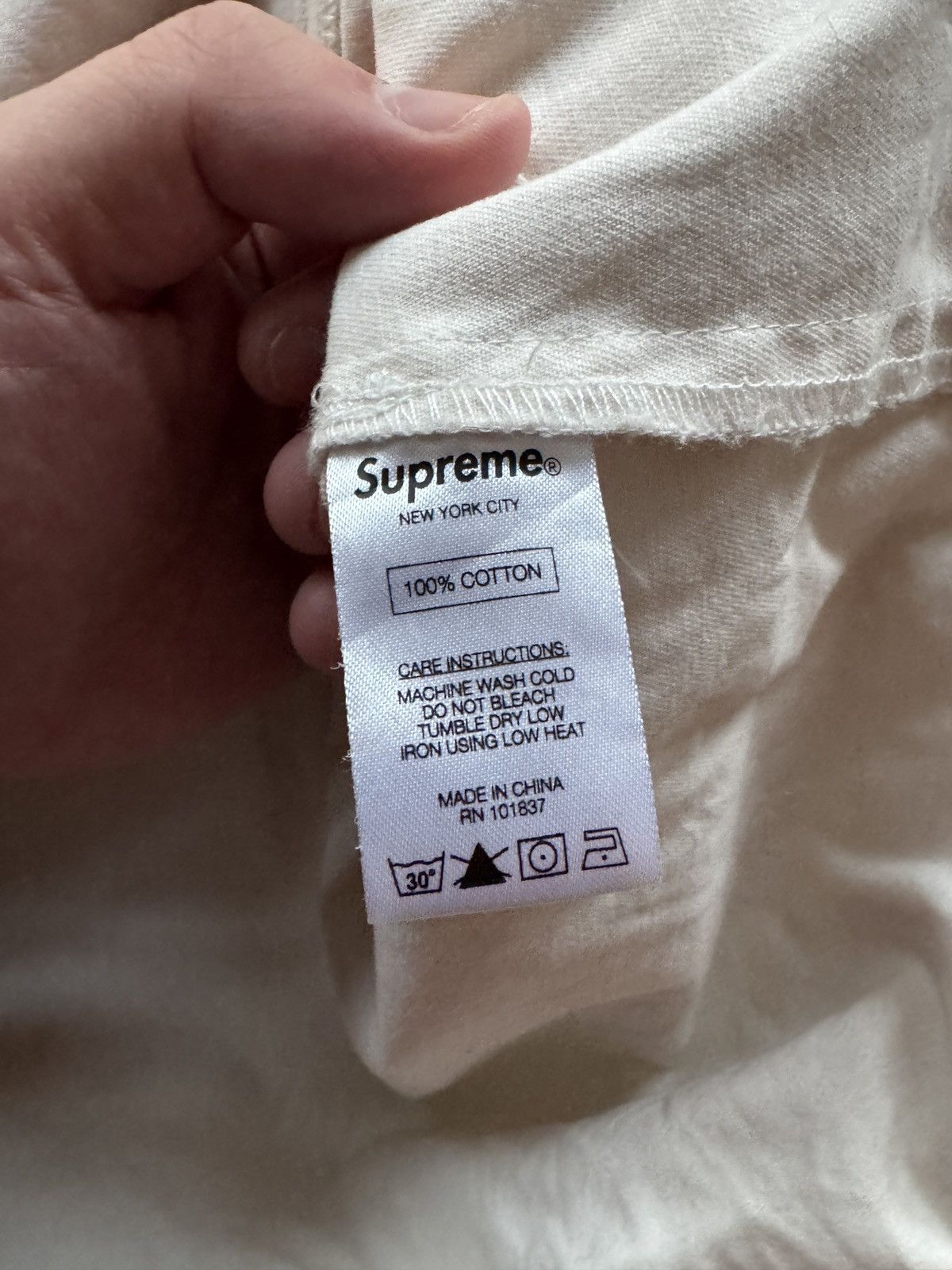 Supreme Supreme FW16 contrast stitch twill pullover M Size US M / EU 48-50 / 2 - 4 Thumbnail