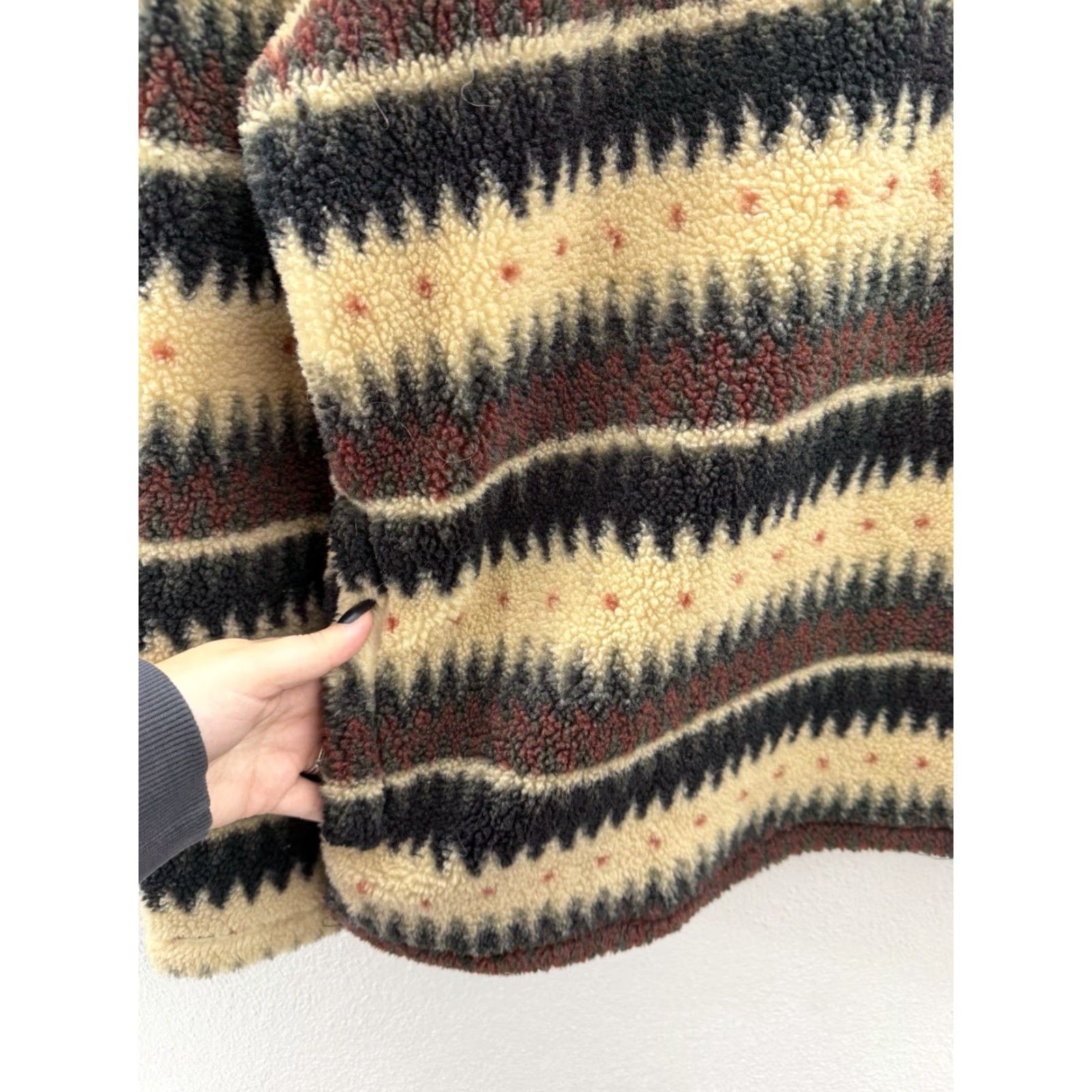 Vintage Mountain and Isles Mens Sweatshirt Size Large Fleece Brown Quarter Zip Pullover Size US L / EU 52-54 / 3 - 6 Thumbnail