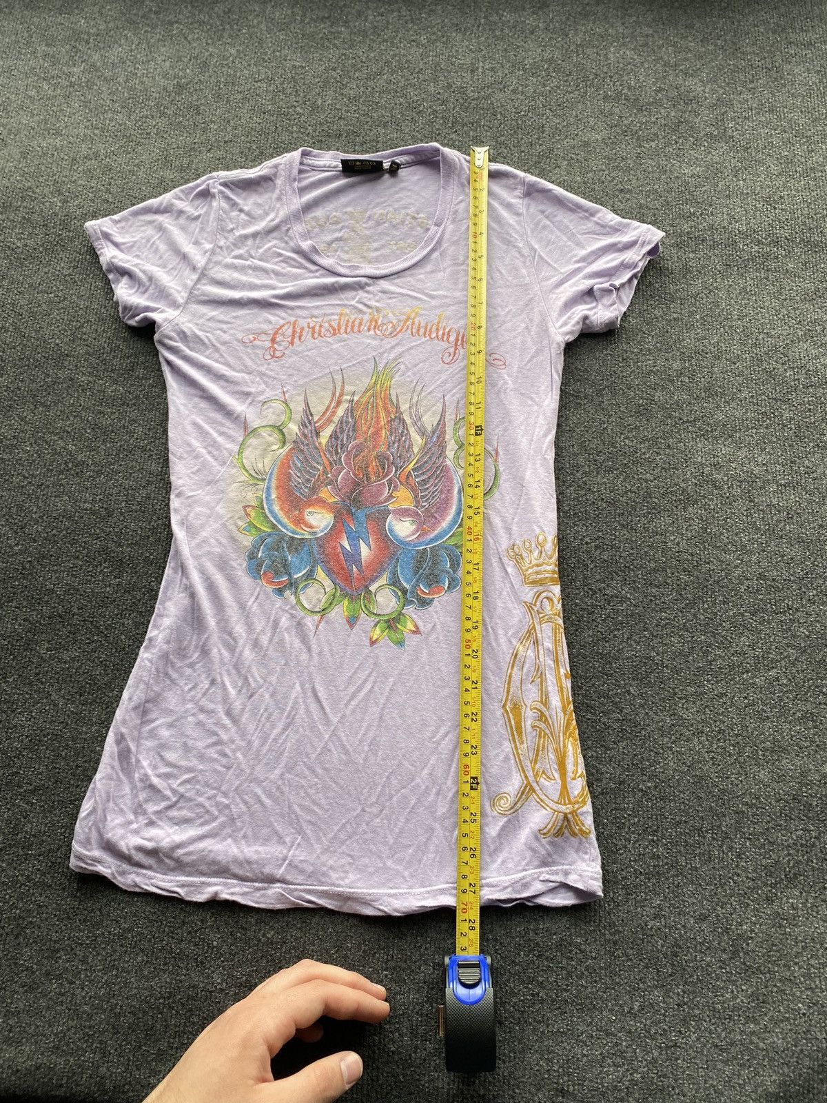 Christian Audigier 🔥Goth Christian Audigier Tattoo Emo Alt Long Top Size M / US 6-8 / IT 42-44 - 7 Thumbnail