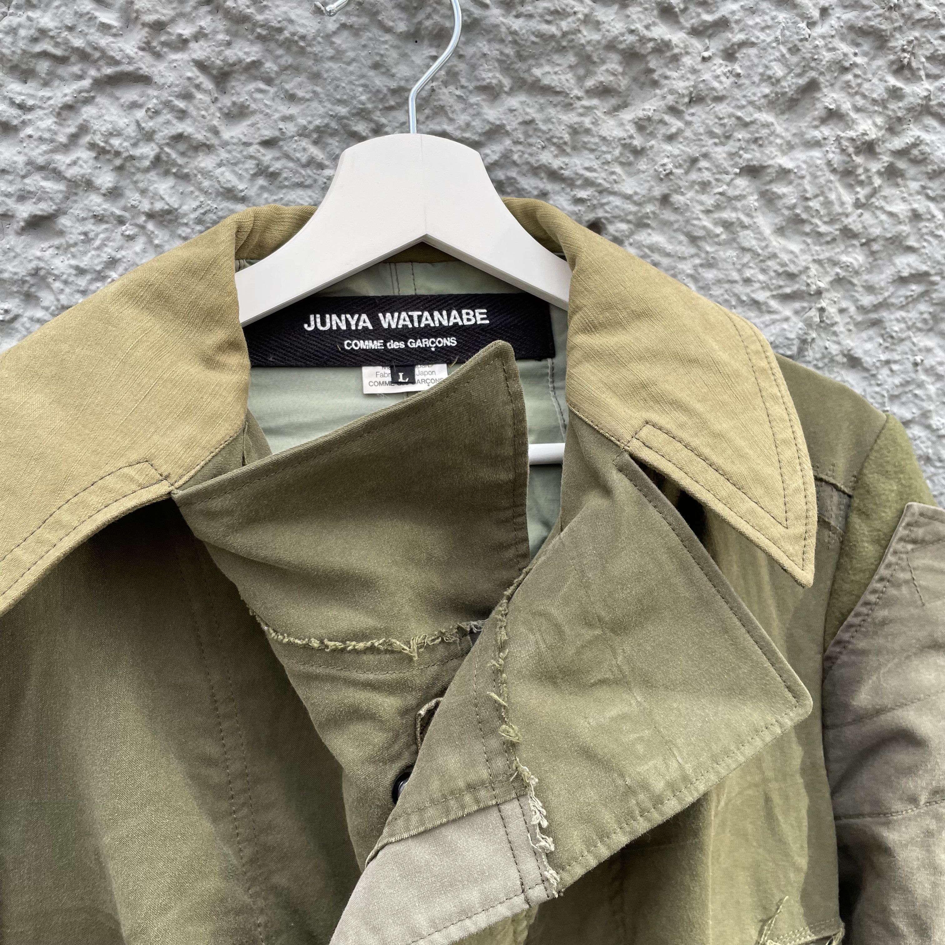 Comme des Garcons CDG Junya Watanabe Reworked Patchwork Military Coat F/W06 Size L / US 10 / IT 46 - 4 Thumbnail